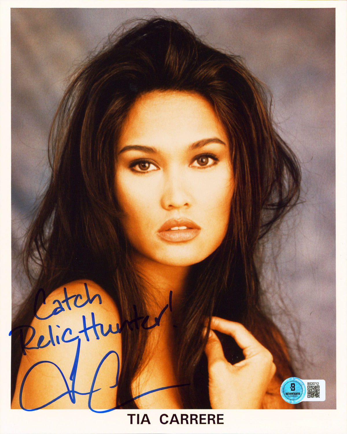 Tia Carrere Relic Hunter "Catch Relic Hunter!" Signed 8x10 Photo BAS #BS20712