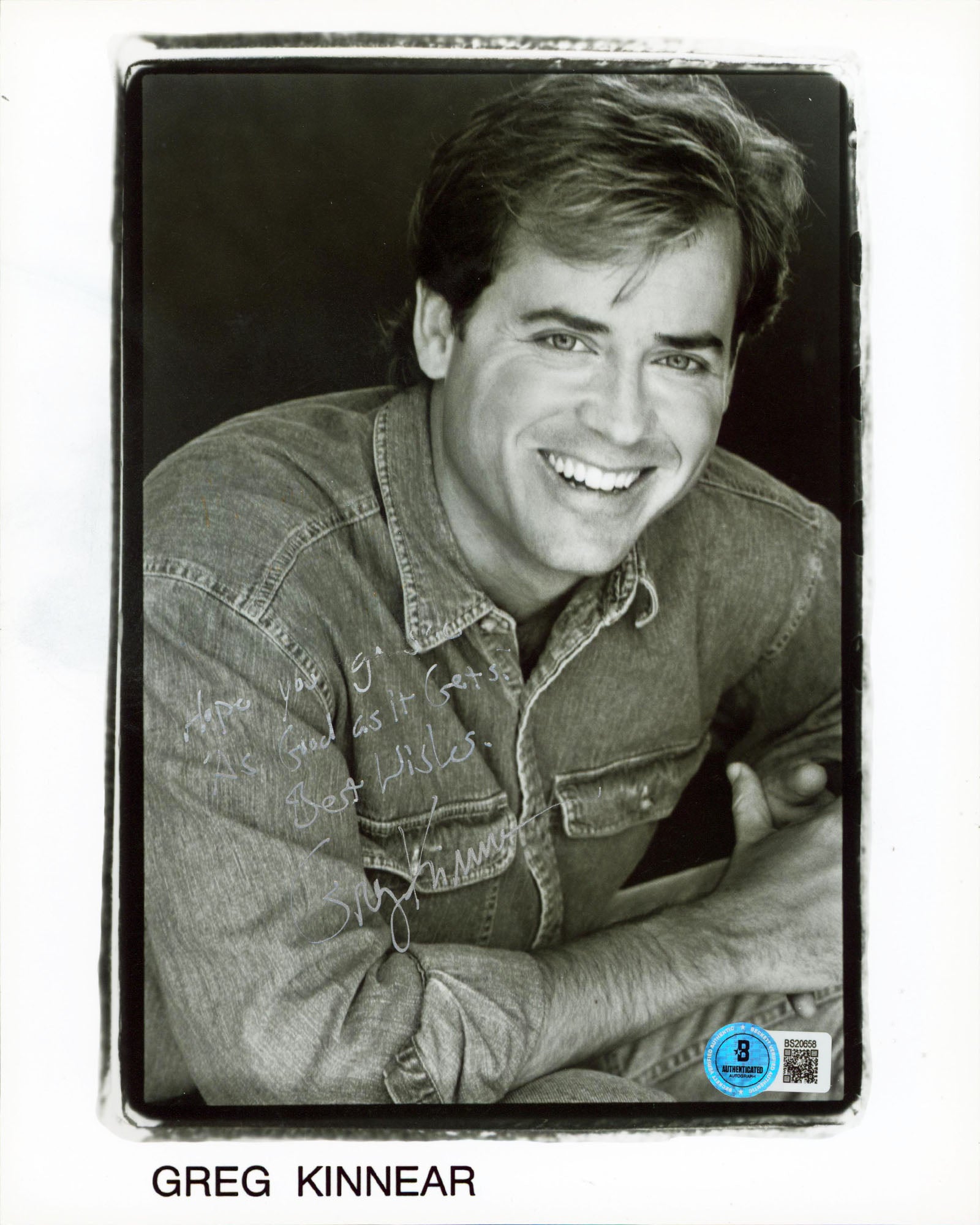 Greg Kinnear As Good as It Gets "Hope You Go.." Signed 8x10 Photo BAS #BS20658