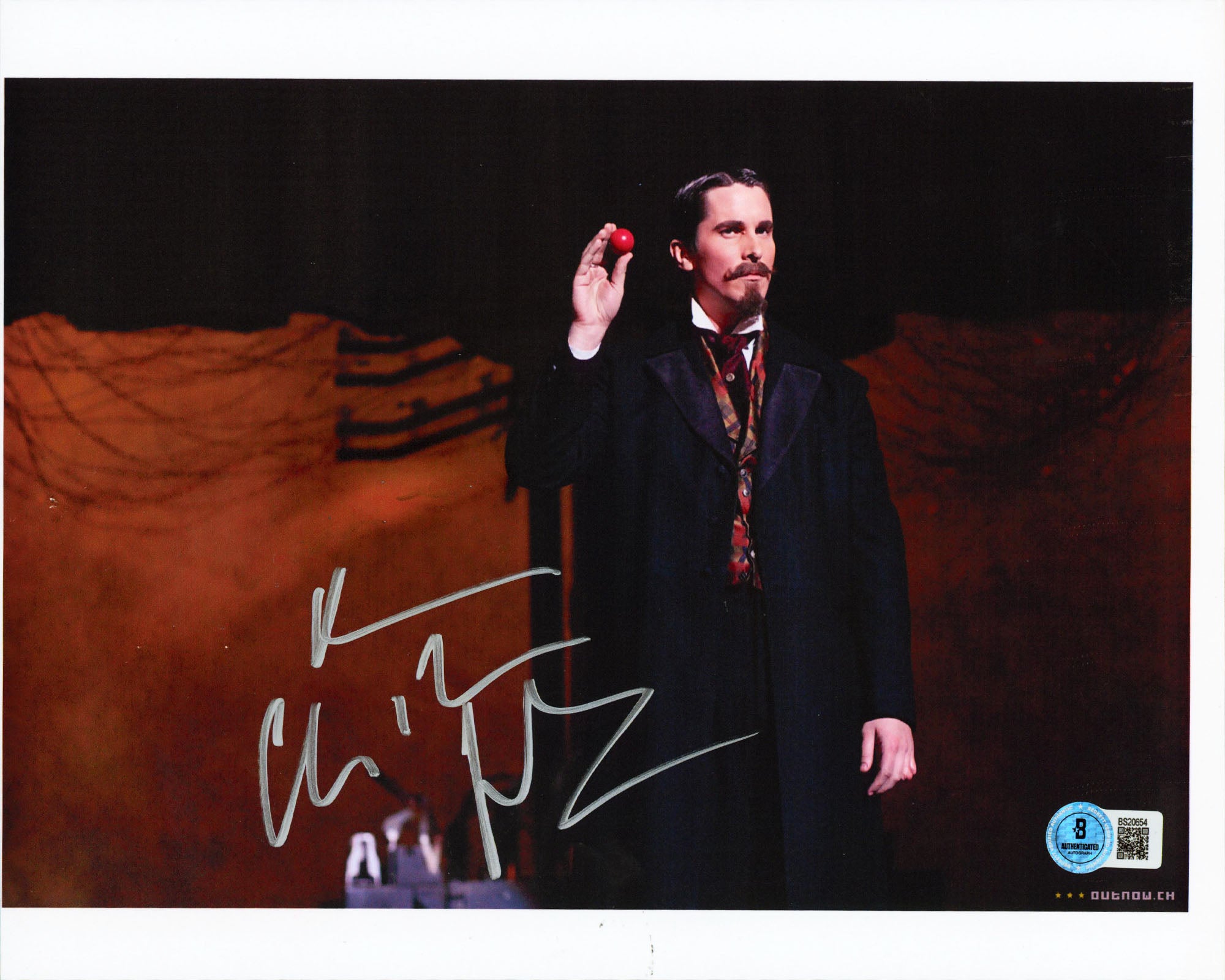 Christian Bale The Prestige Authentic Signed 8.5x11 Vertical Photo BAS #BS20654