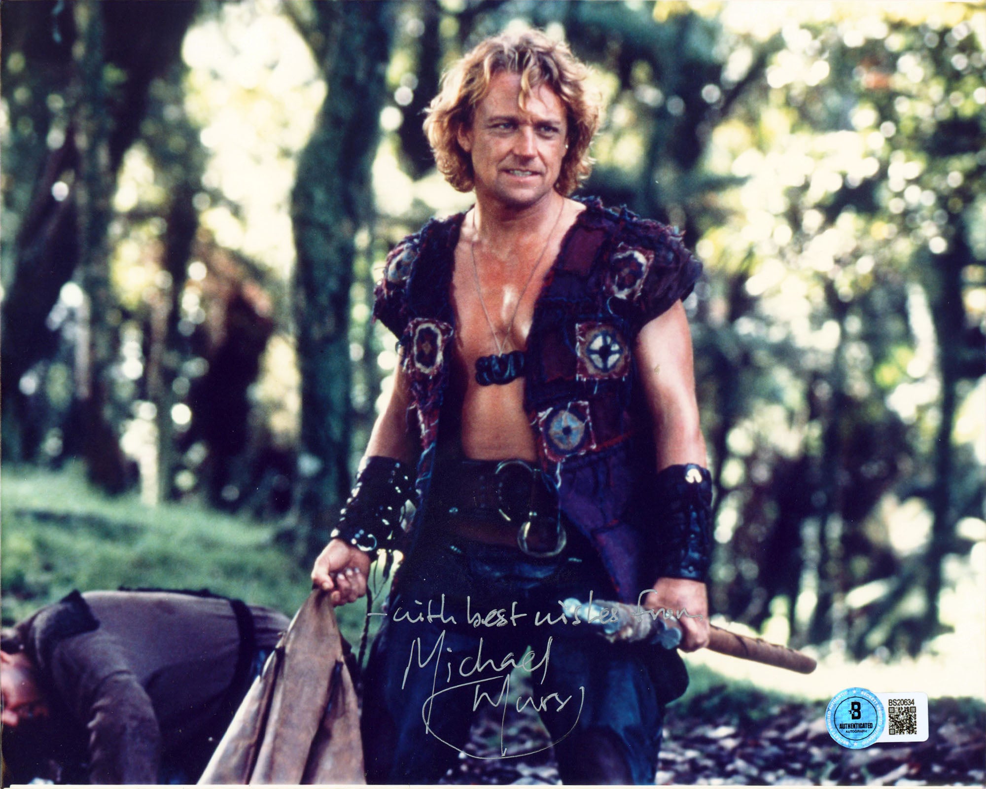 Michael Hurst Hercules "With Best Wishes" Authentic Signed 8x10 Photo BAS#BS2064