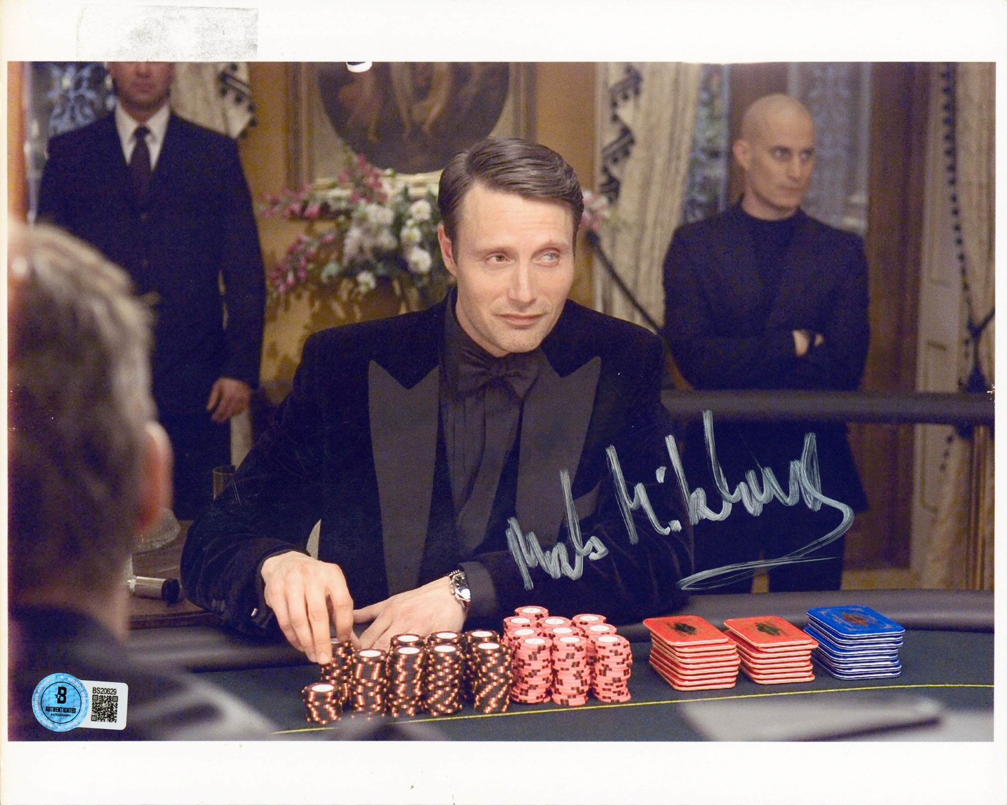 Mads Mikkelsen Casino Royale Authentic Signed 8.5x11 Photo BAS #BS20629