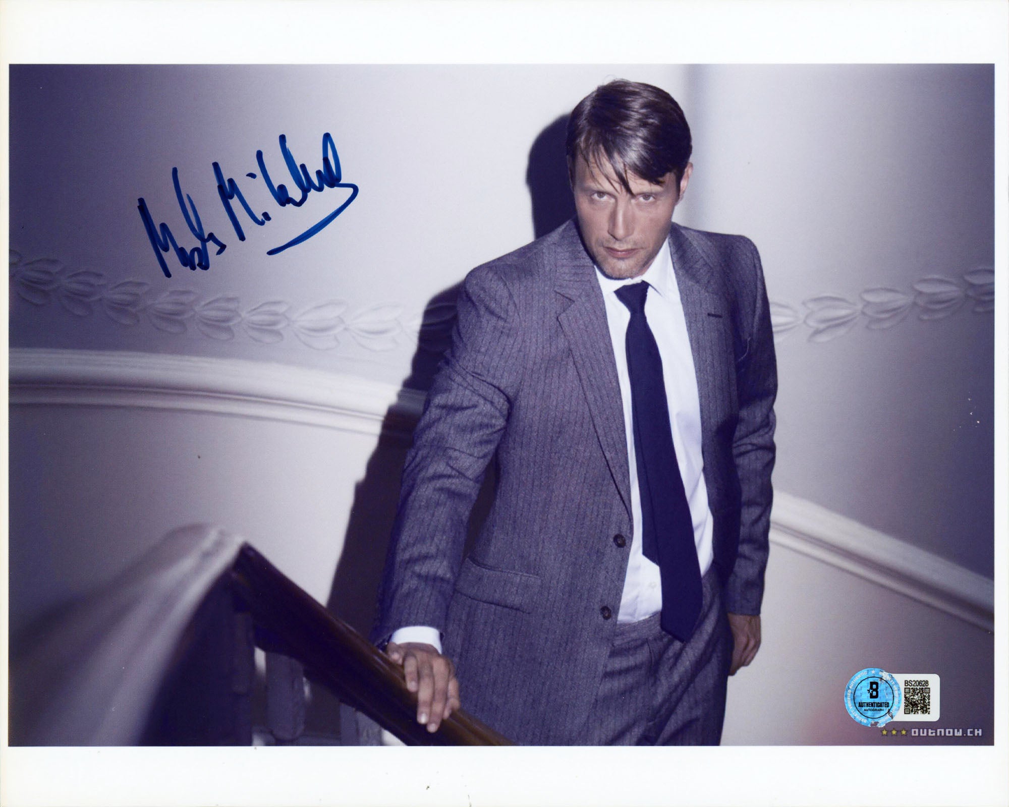 Mads Mikkelsen Casino Royale Authentic Signed 8.5x11 Photo BAS #BS20628