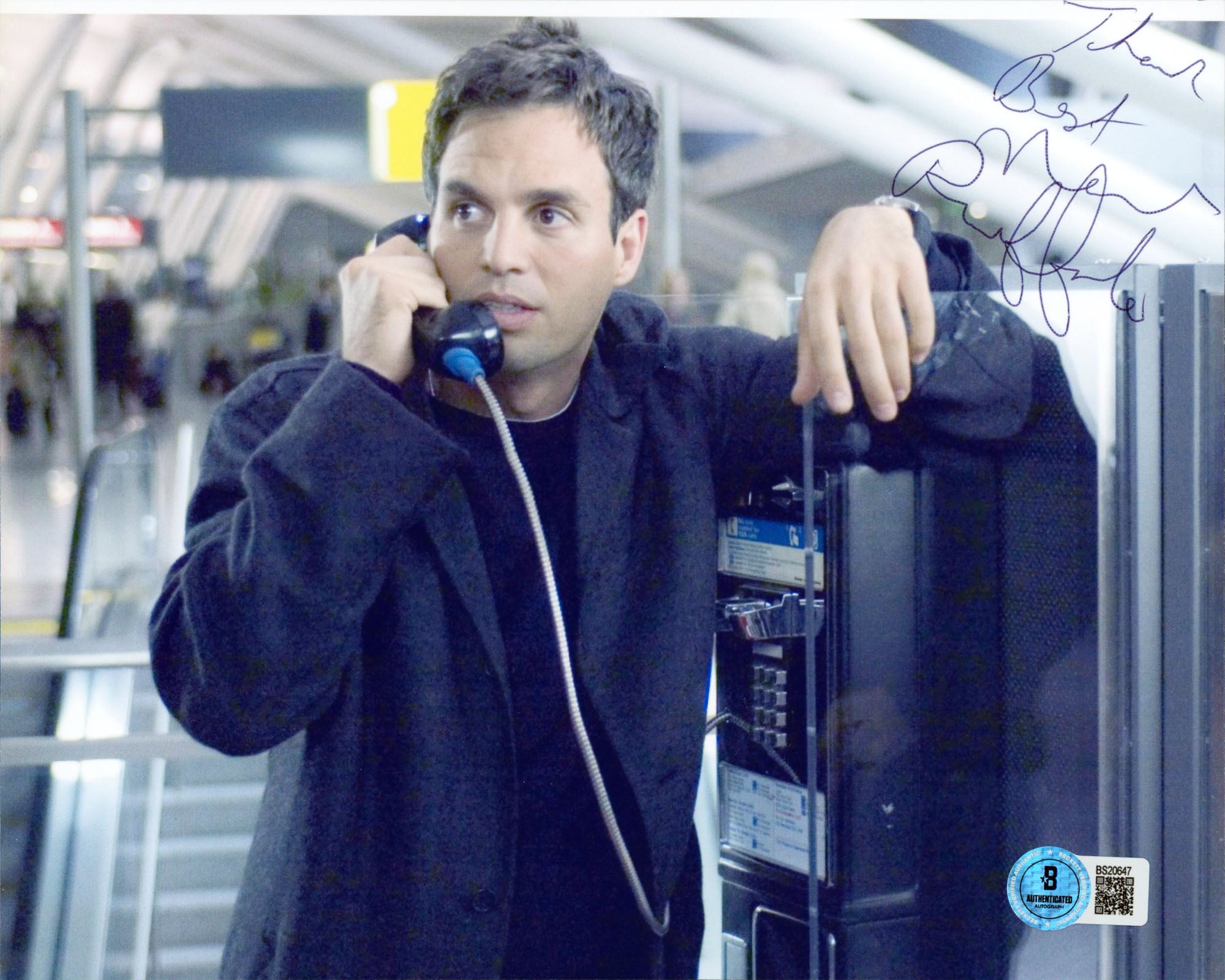 Mark Ruffalo The Avengers Authentic Signed Horizontal Photo 9x7.25 BAS #BS20647