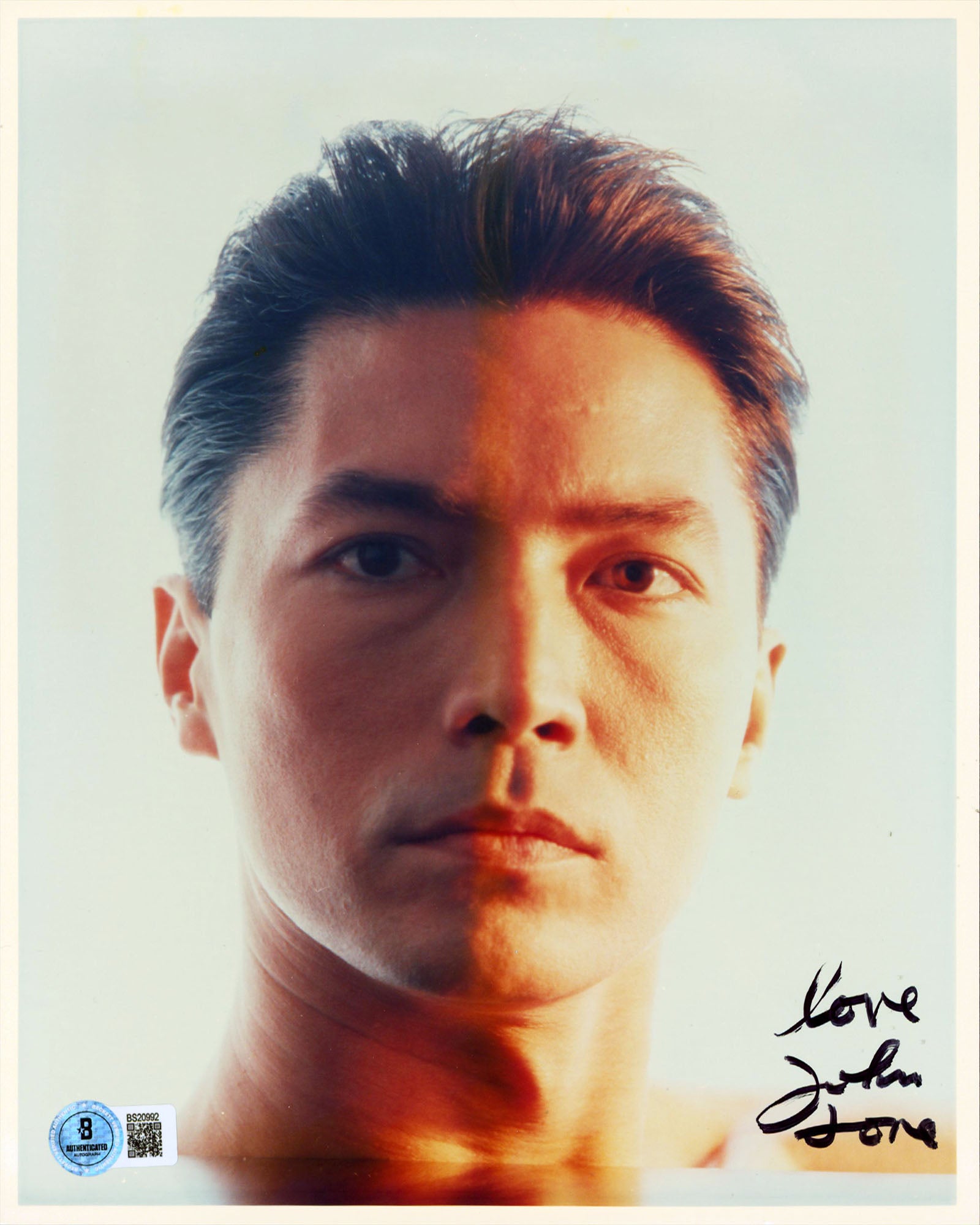 John Lone The Last Emperor "Love" Authentic Signed 8x10 Photo BAS #BS20992