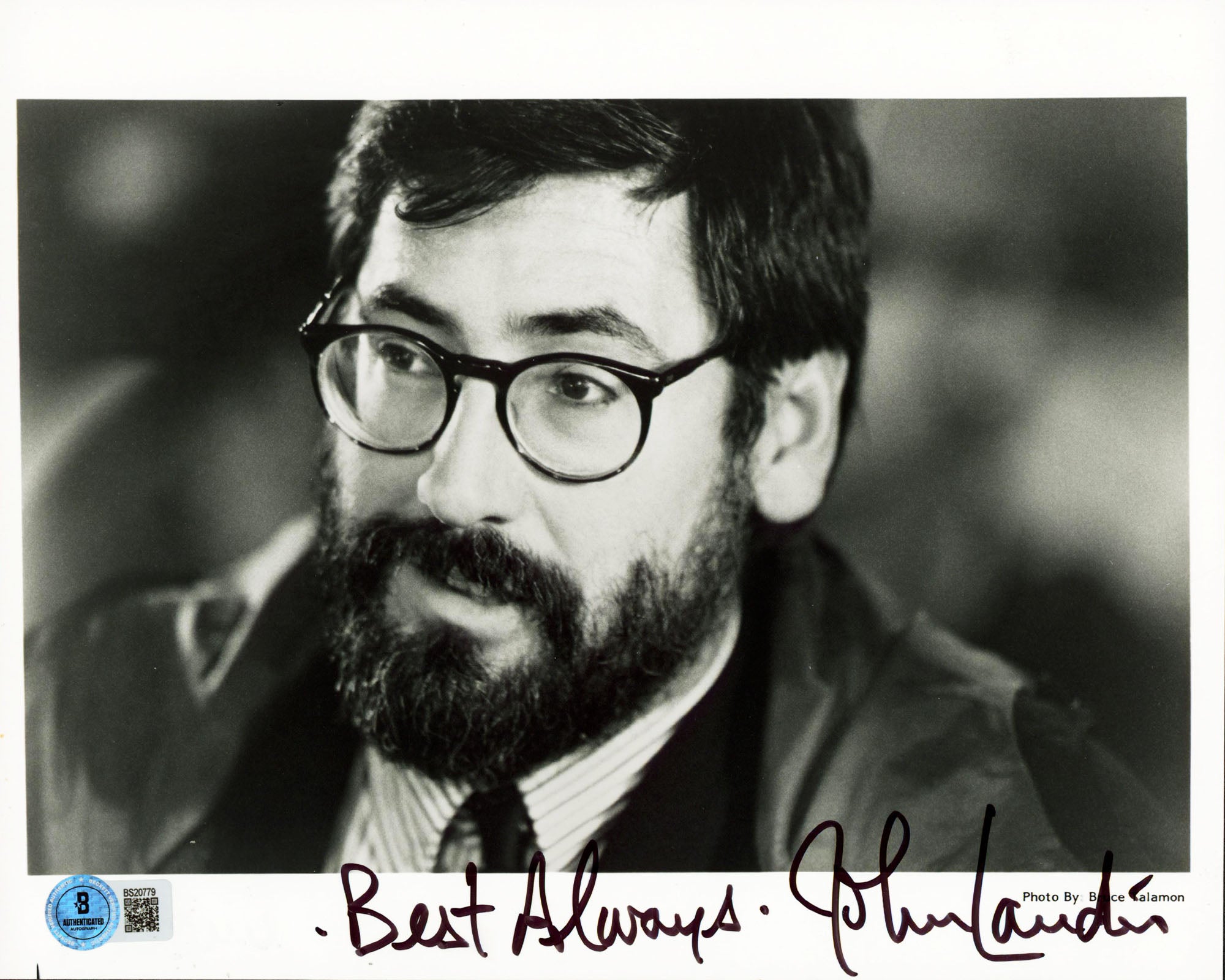 John Landis Filmmaker "Best Always" Authentic Signed 8x10 Photo BAS #BS20779