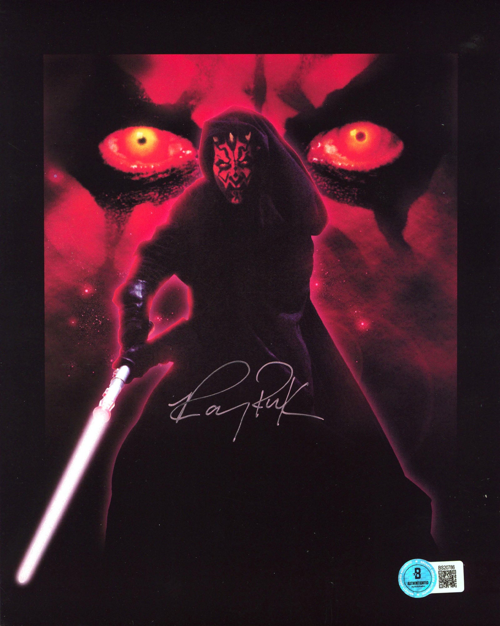 Ray Park Star Wars Episode I Authentic Signed 8x10 Vertical Photo BAS #BS20786