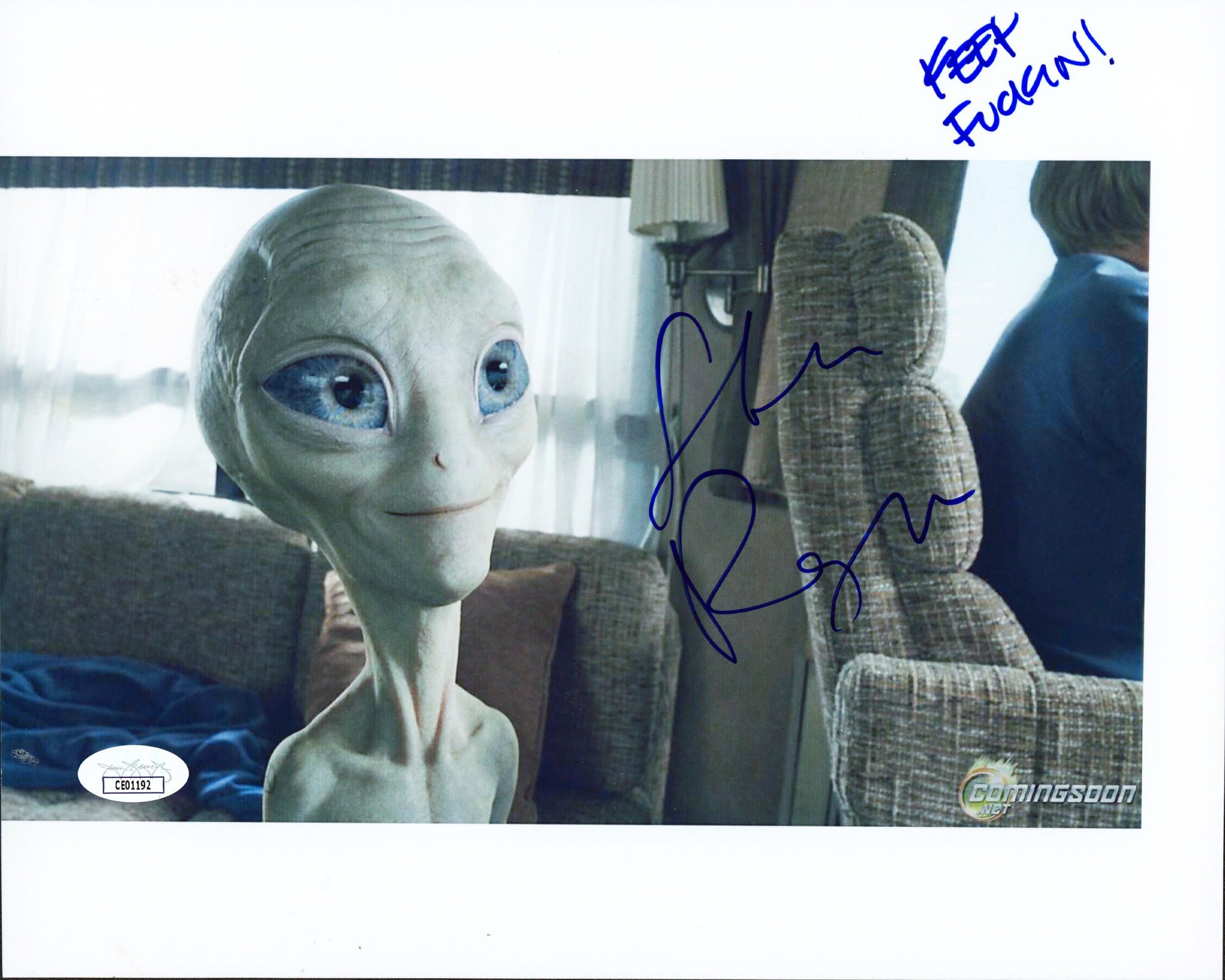 Simon Pegg Paul "Keep F***in!" Authentic Signed 8.5x11 Photo JSA #CE01192