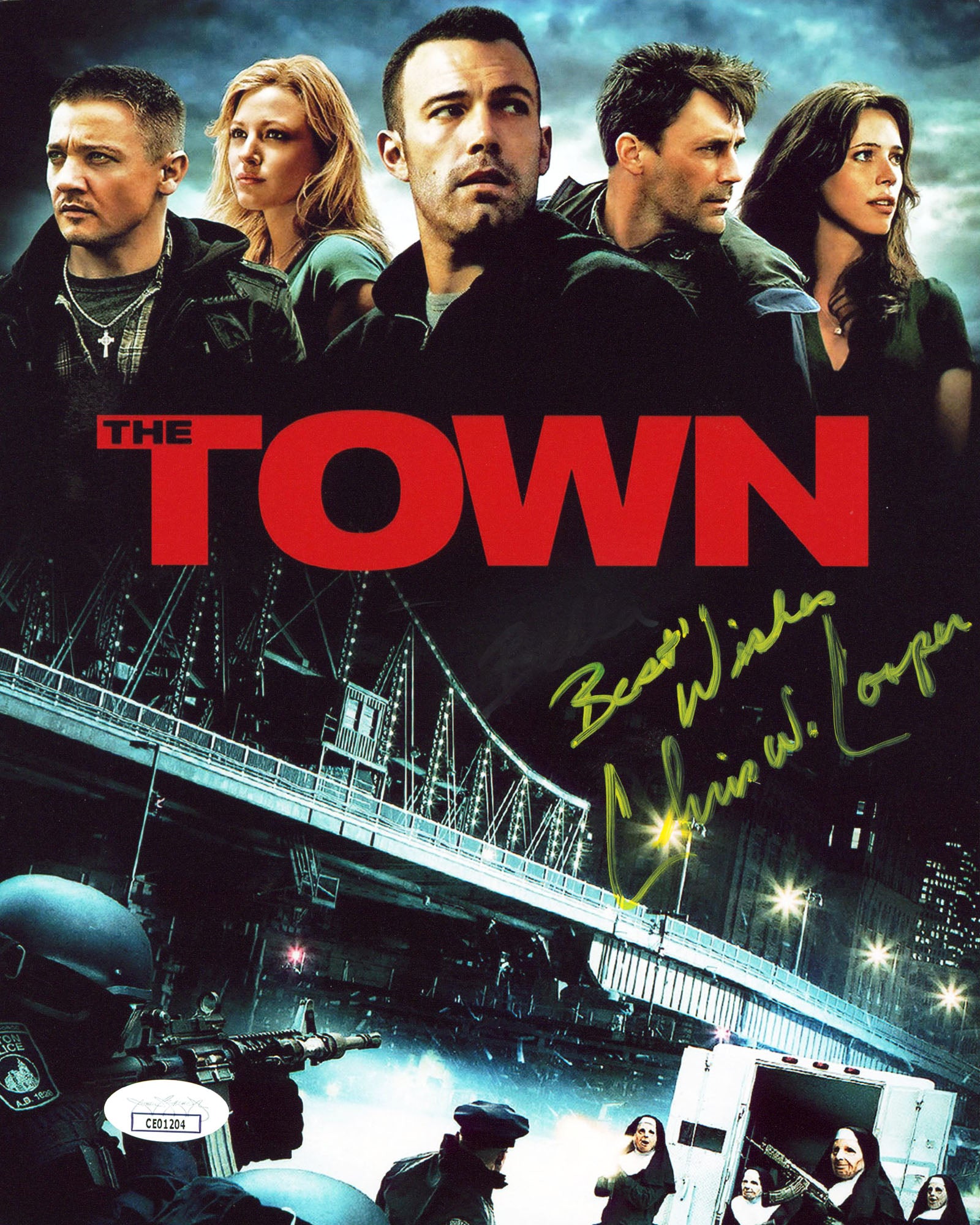 Chris Cooper The Town "Best Wishes" Authentic Signed 8x10 Photo JSA #CE01204