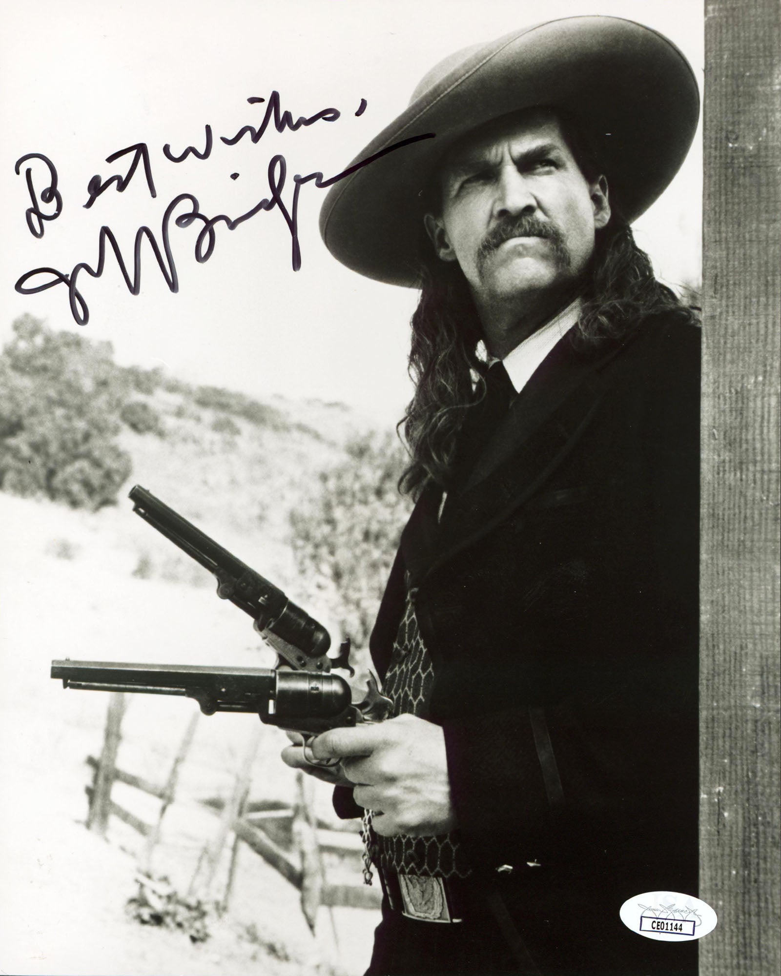 Jeff Bridges Wild Bill "Best Wishes" Authentic Signed 8x10 Photo JSA #CE01144