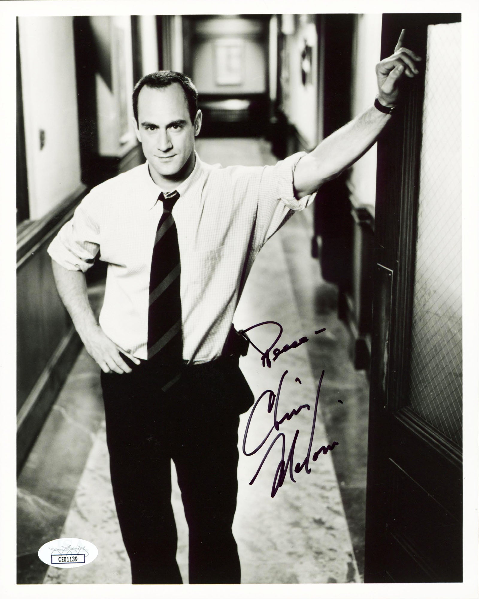 Christopher Meloni Law & Order "Peace" Authentic Signed 8x10 Photo JSA #CE01139
