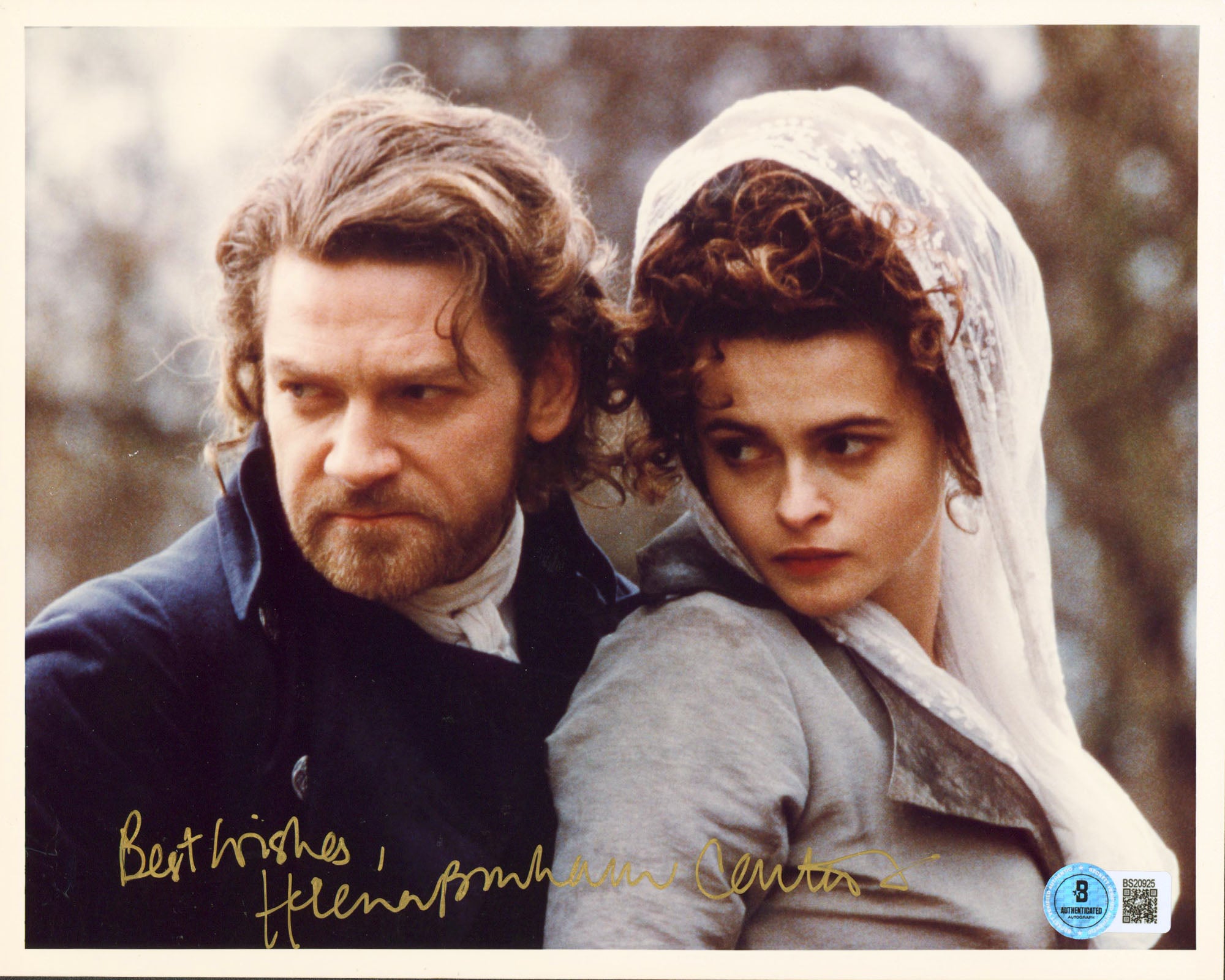 Helena Bonham Carter Frankenstein "Best Wishes" Signed 8x10 Photo BAS #BS20925