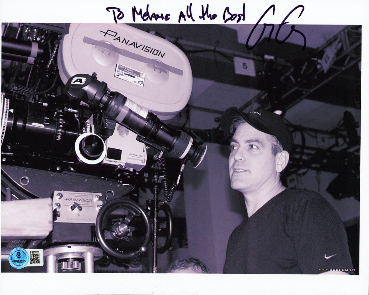 George Clooney Director "To Melanie All Best" Signed 8.5x11 Photo BAS #BS20922