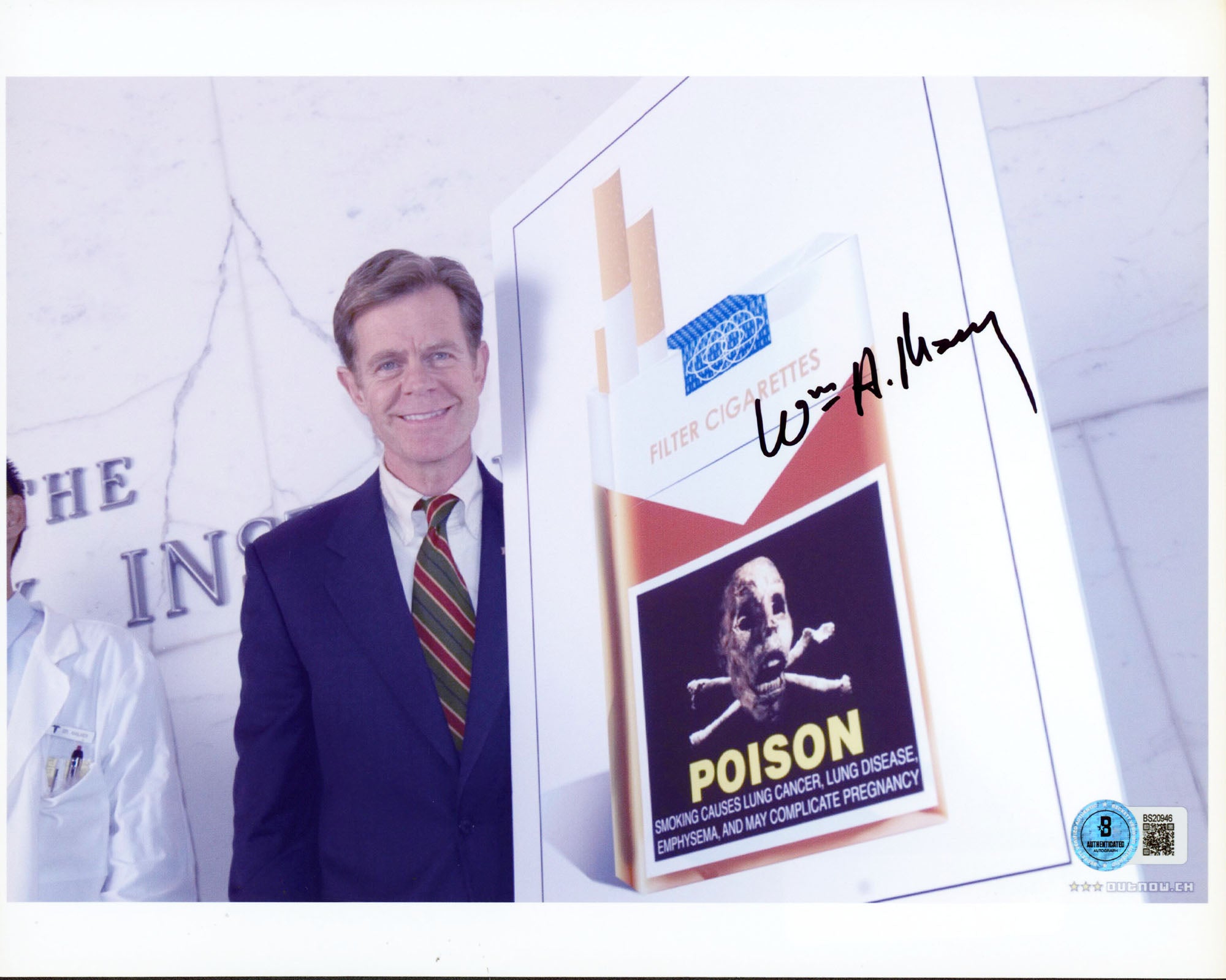 William H. Macy Thank You For Smoking Authentic Signed 8.5x11 Photo BAS #BS20946