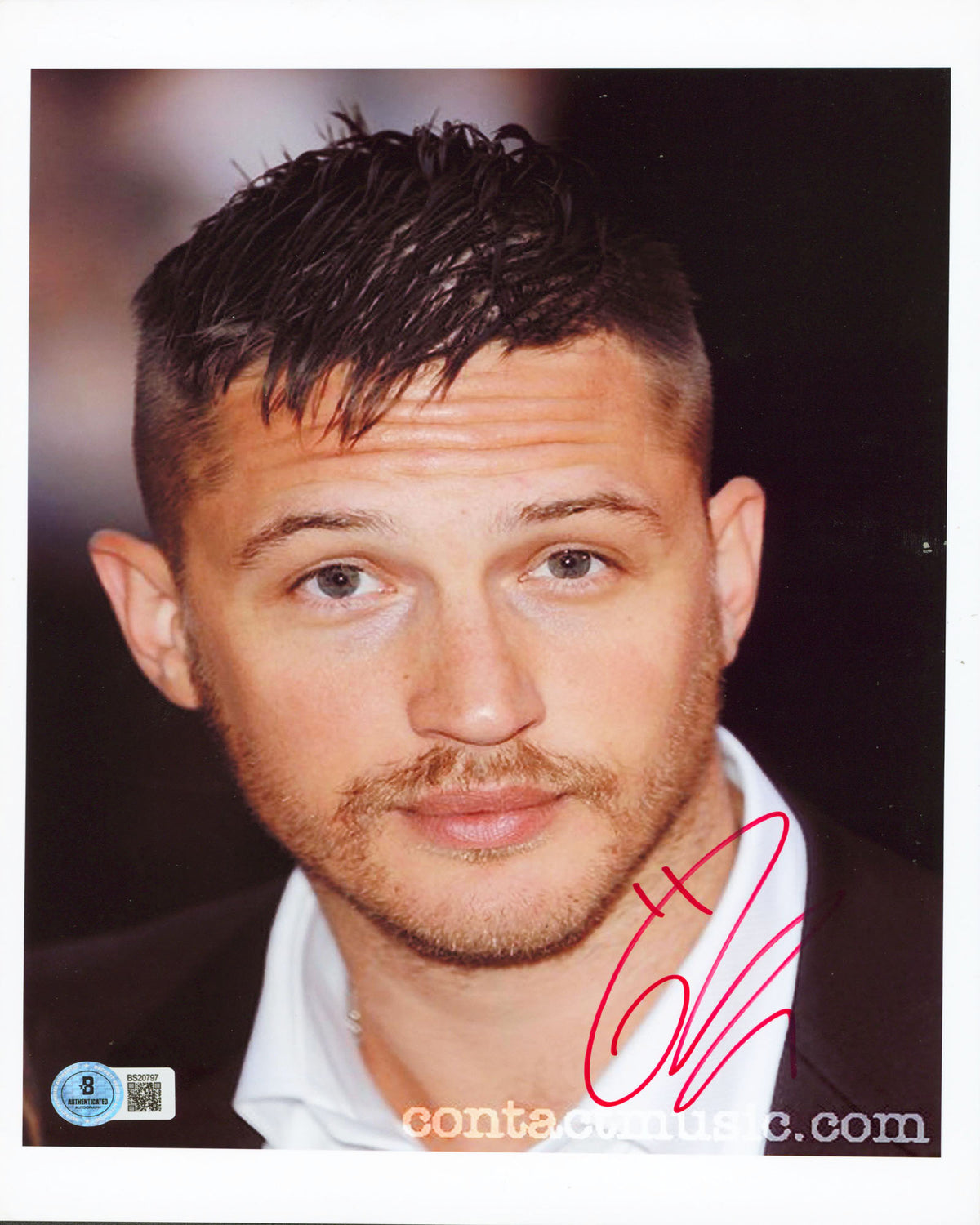 Tom Hardy Mad Max: Fury Road Authentic Signed Photo 8.25x11.5 BAS #BS20797