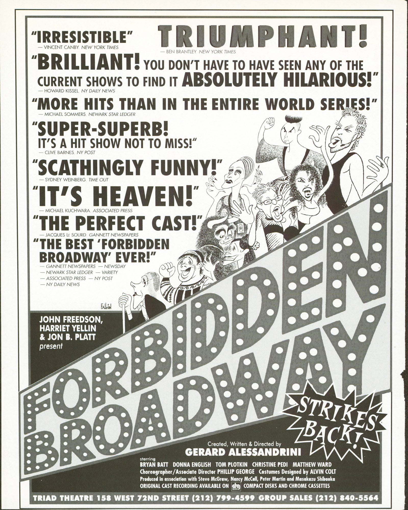 Frank Langella Signed Theater Week Magazine Cover December 16, 1996 BAS #BR41019