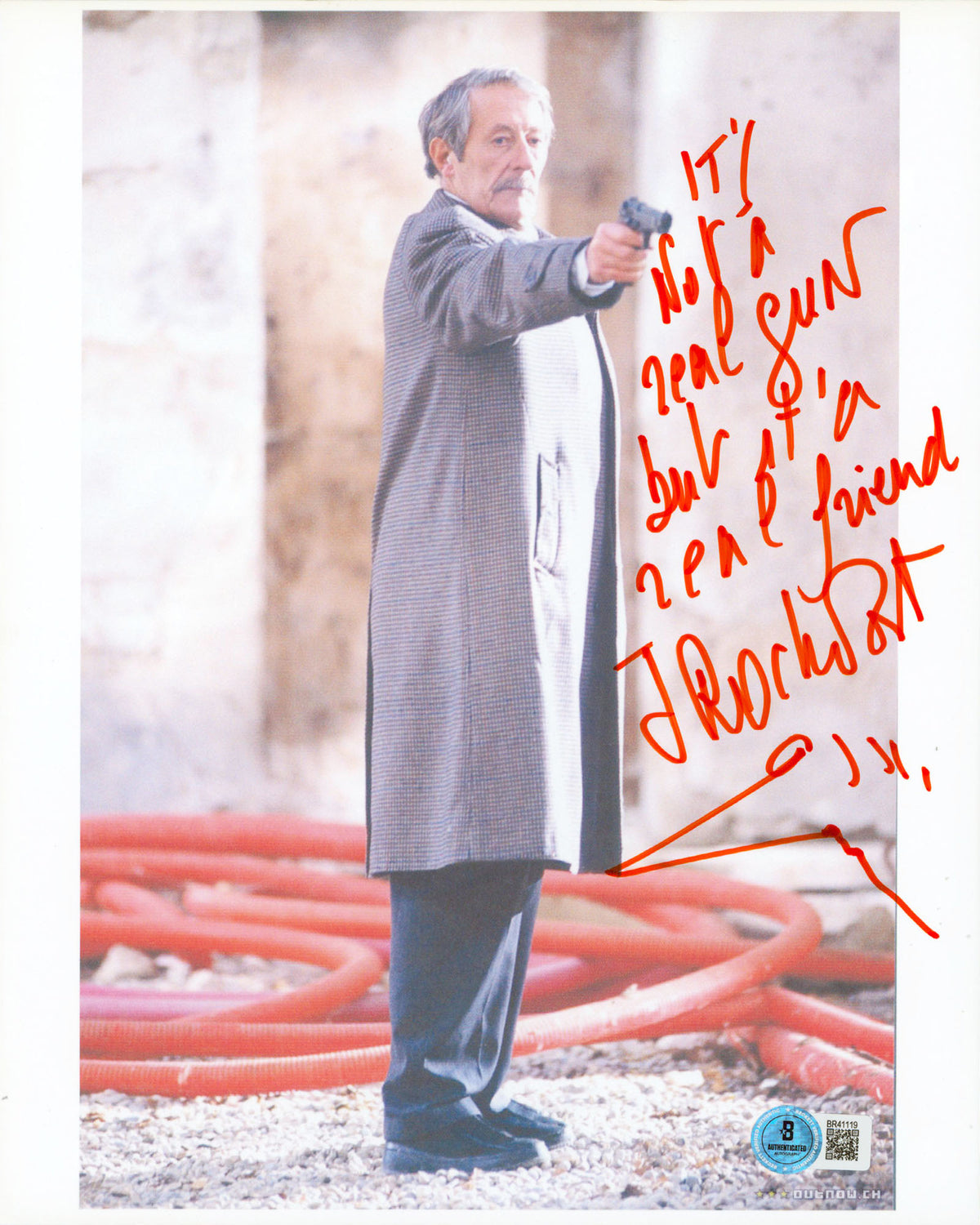 Jean Rochefort The Man On The Train "It's Not.." Signed 8.5x11 Photo BAS#BR41119