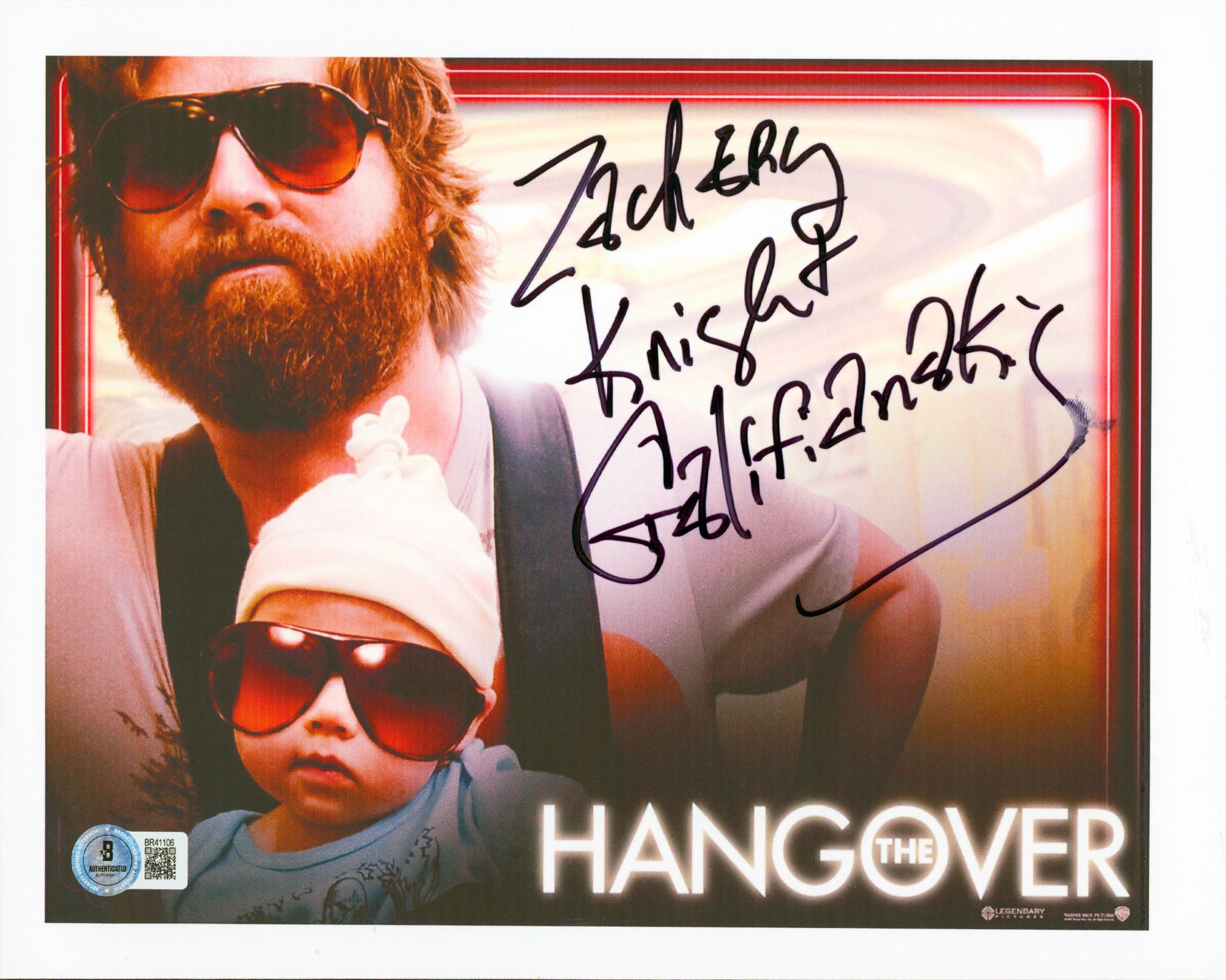 Zachary Knight Galifianakis The Hangover Signed 8.5x11 Photo BAS #BR41106