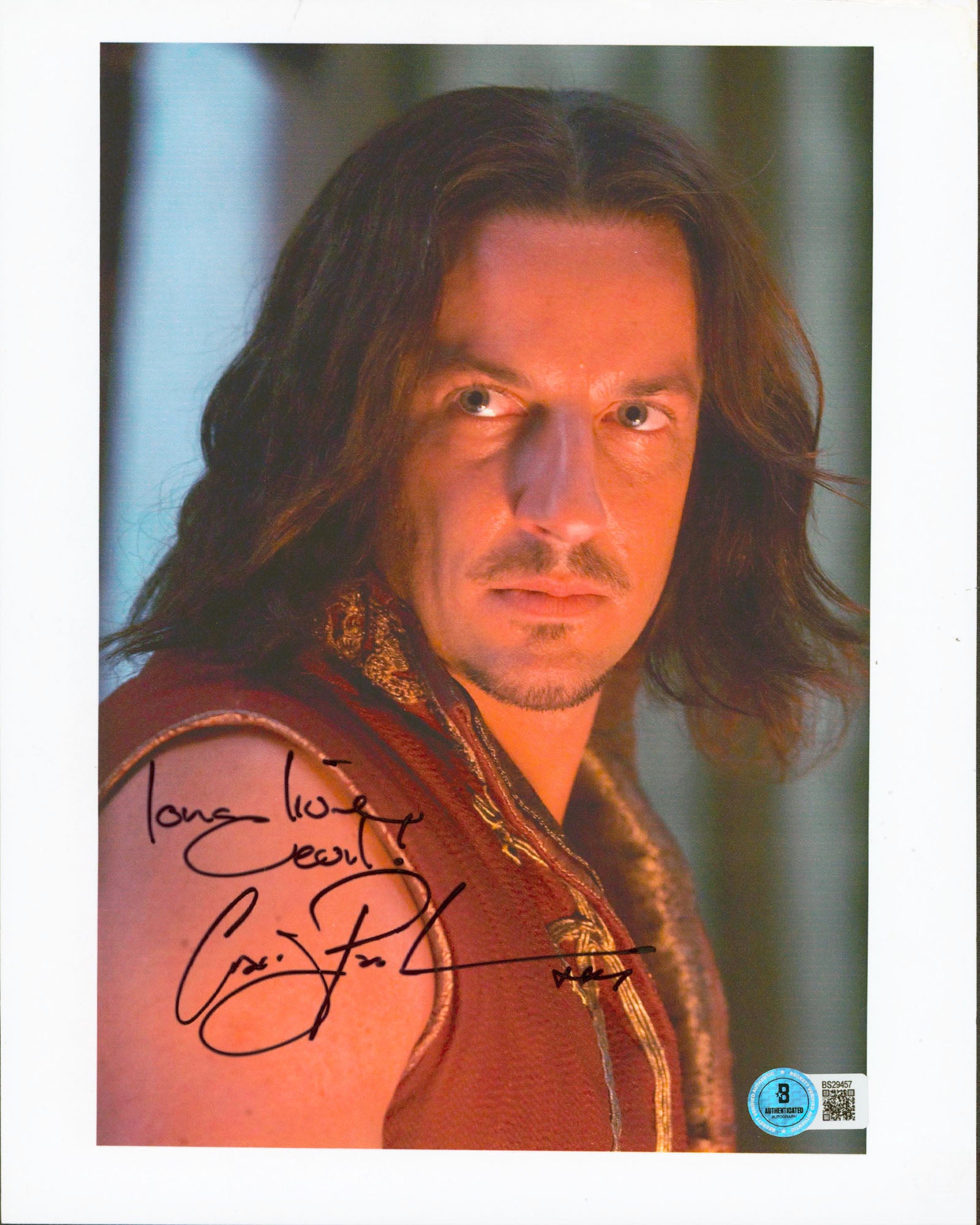Craig Parker Legend of the Seeker "Long Live.." Signed 8.5x11 Photo BAS #BS29457