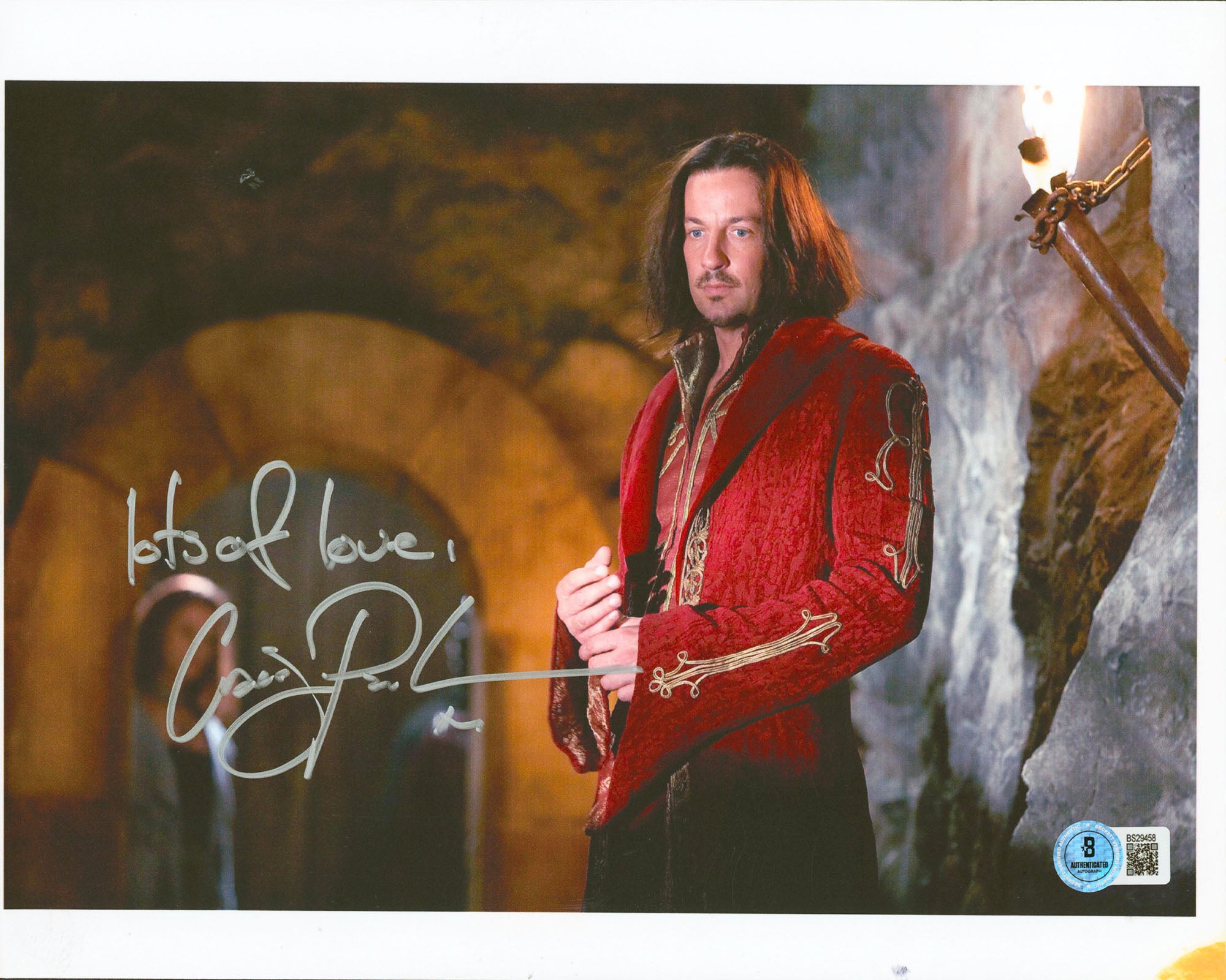 Craig Parker Legend of the Seeker "Lots Of Love" Signed 8.5x11 Photo BAS#BS29458