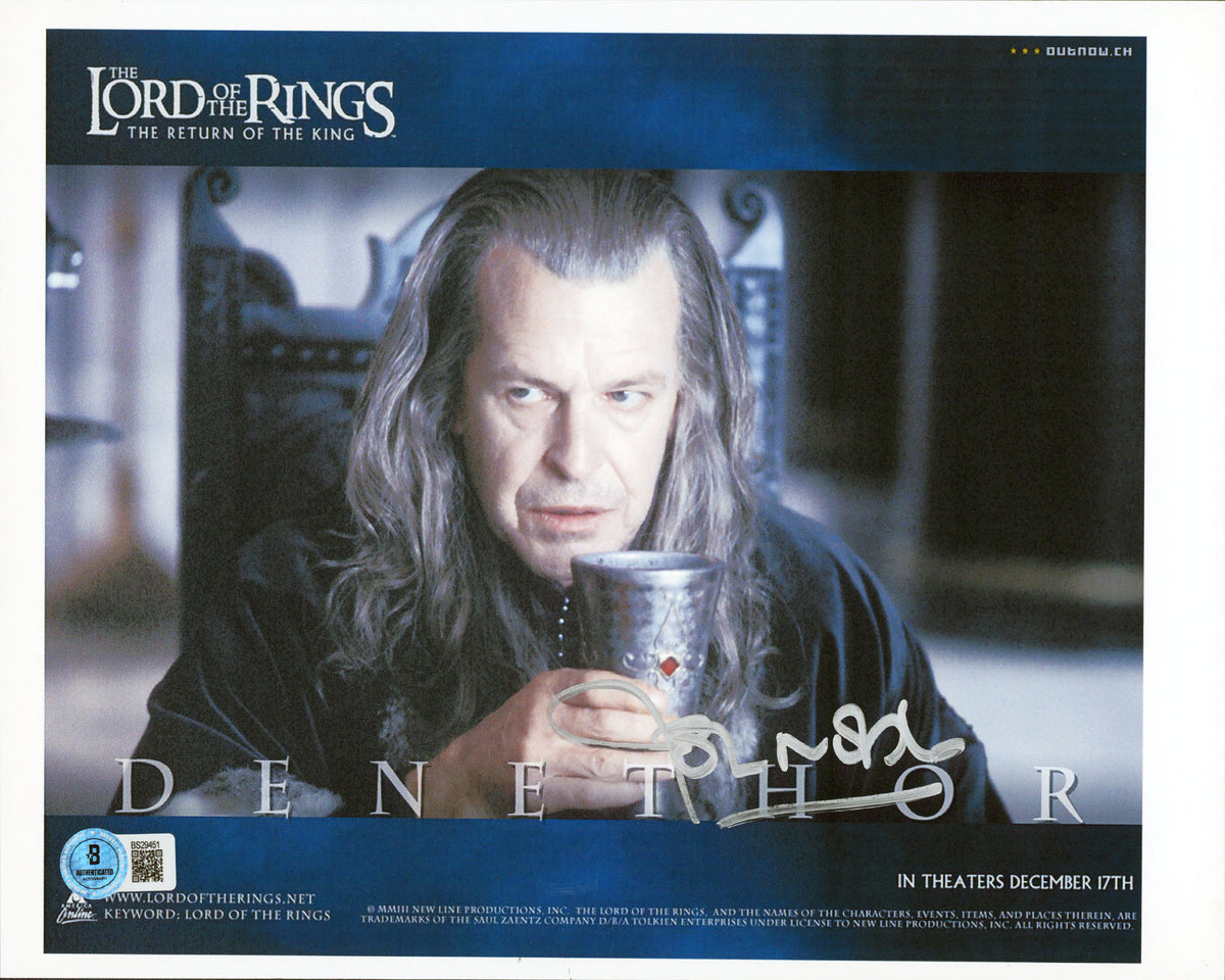 John Noble The Lord of the Rings Authentic Signed 8.5x11 Photo BAS #BS29451