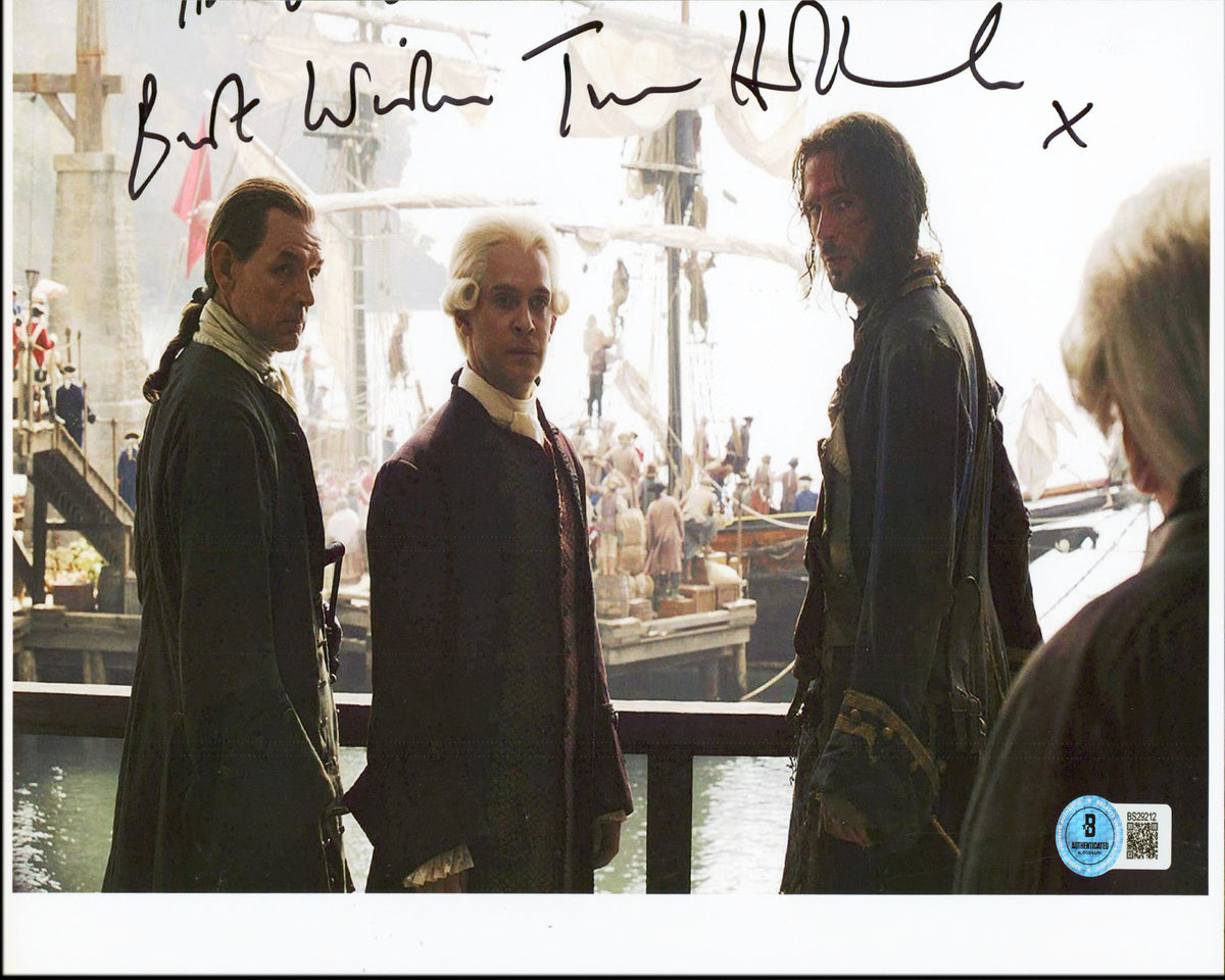 Tom Hollander Pirates Caribbean "Best Wishes" Signed Photo 7.5x11 BAS #BS29212