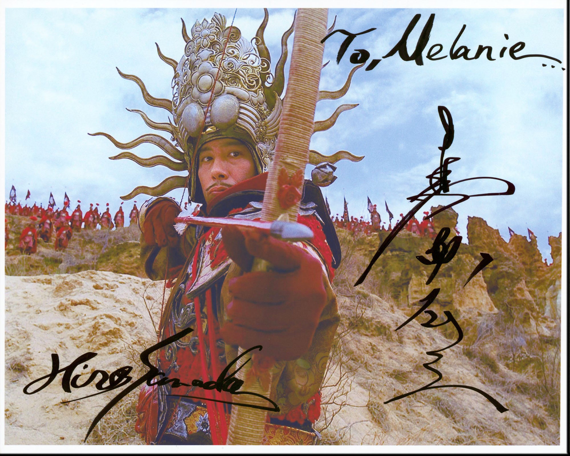 Hiroyuki Sanada The Promise "To Melanie" Signed 8.5x11 Photo BAS #BS29219