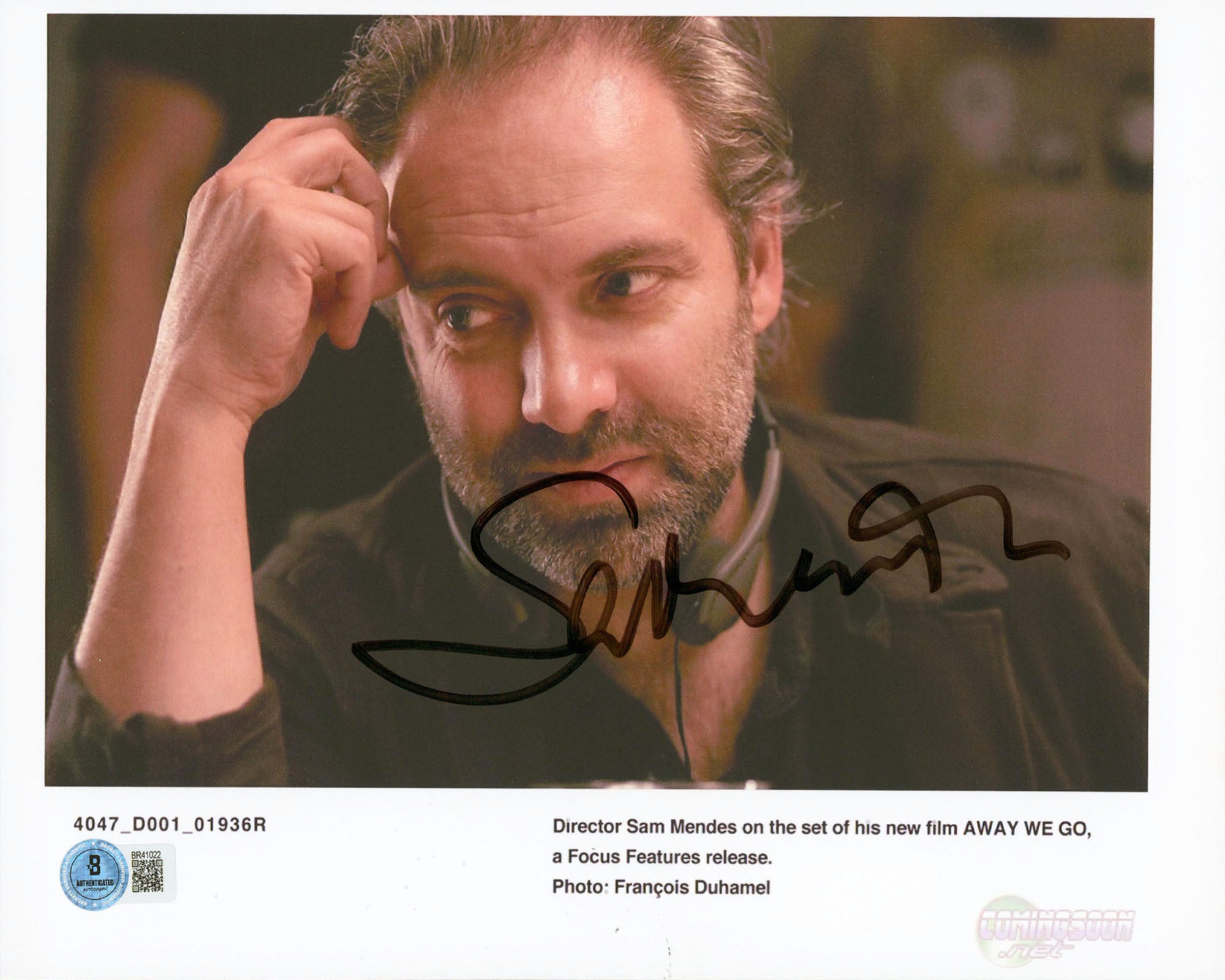 Sam Mendes Away We Go Authentic Signed 8.5x11 Horizontal Photo BAS #BR41022