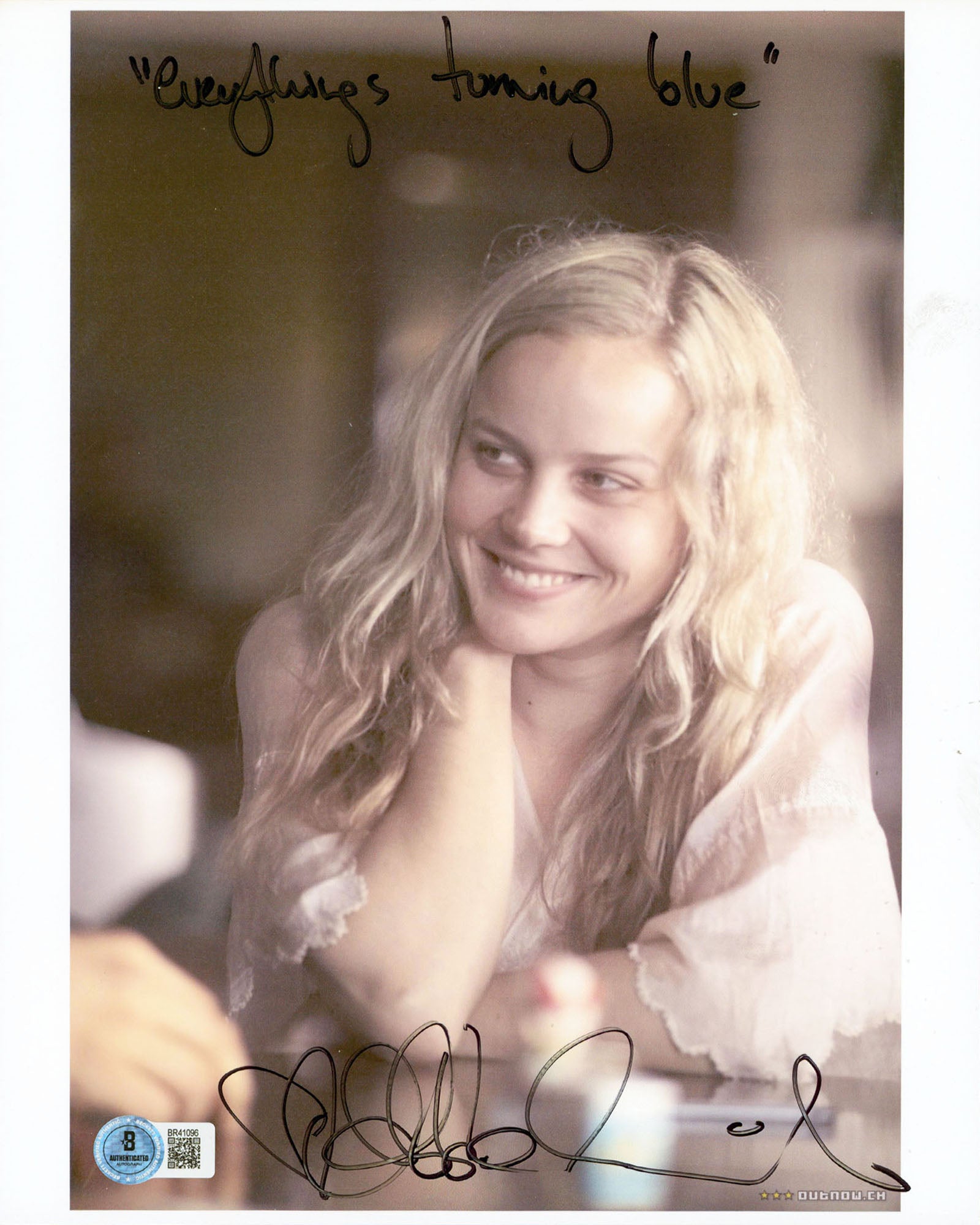 Abbie Cornish Jack Ryan "Everythings... Blue" Signed 8.5x11 Photo BAS #BR41096