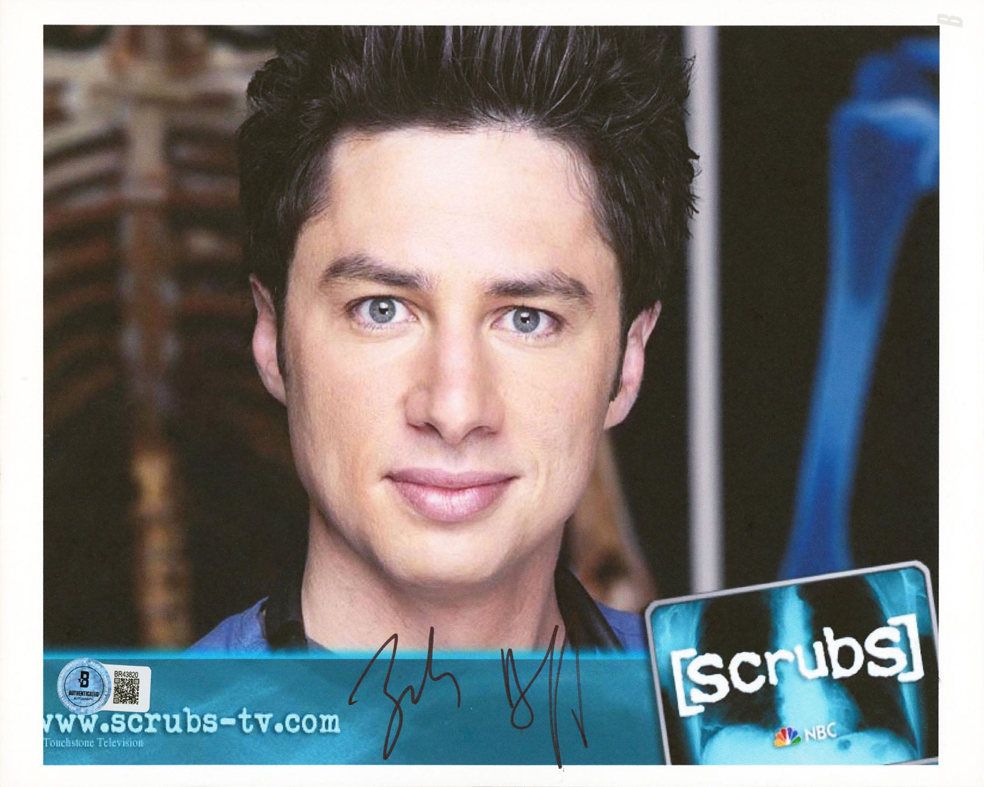 Zach Braff Scrubs Authentic Signed 8.5x11 Horizontal Photo BAS #BR43820