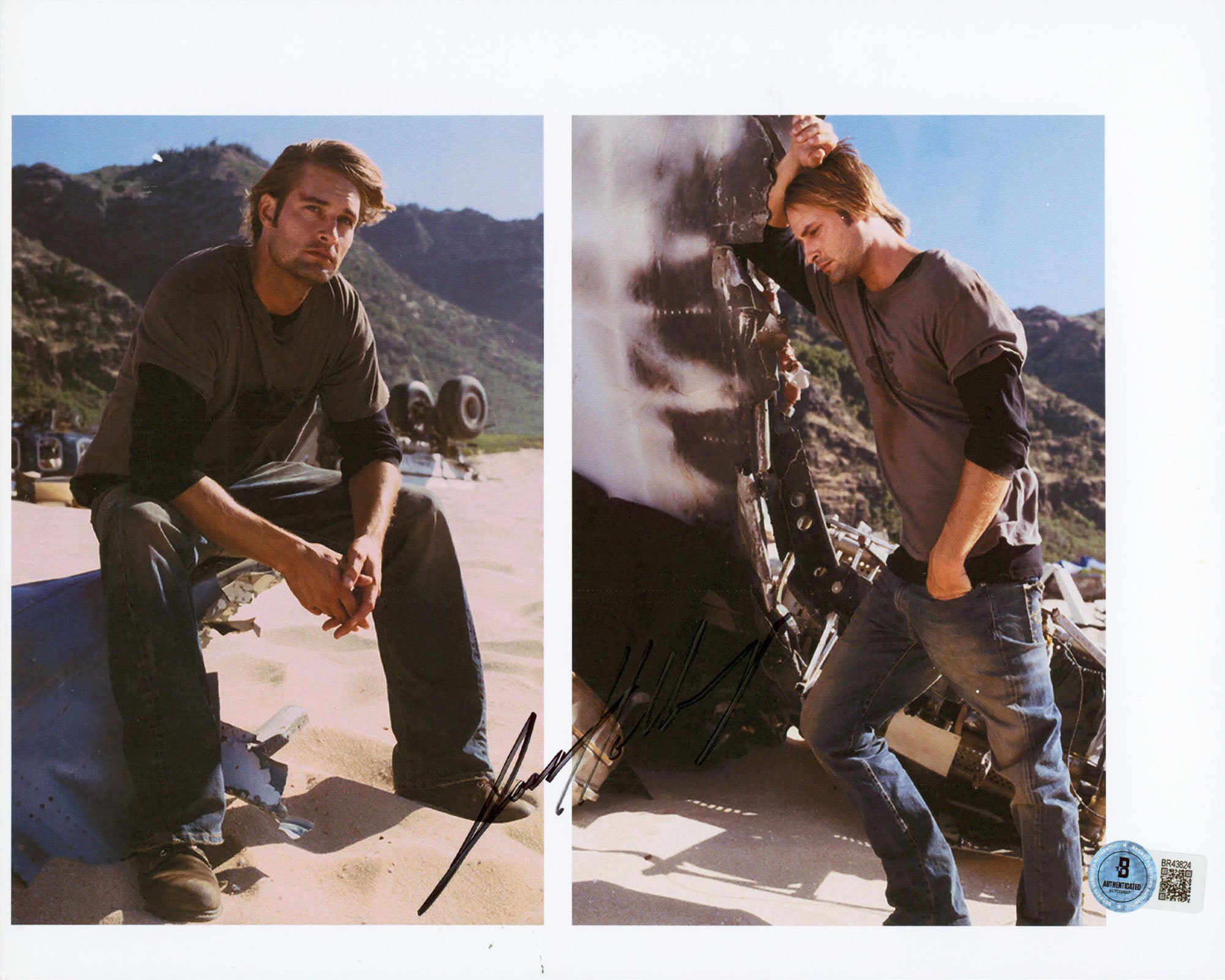 Josh Holloway Lost Authentic Signed 8.5x11 Horizontal Photo BAS #BR43824