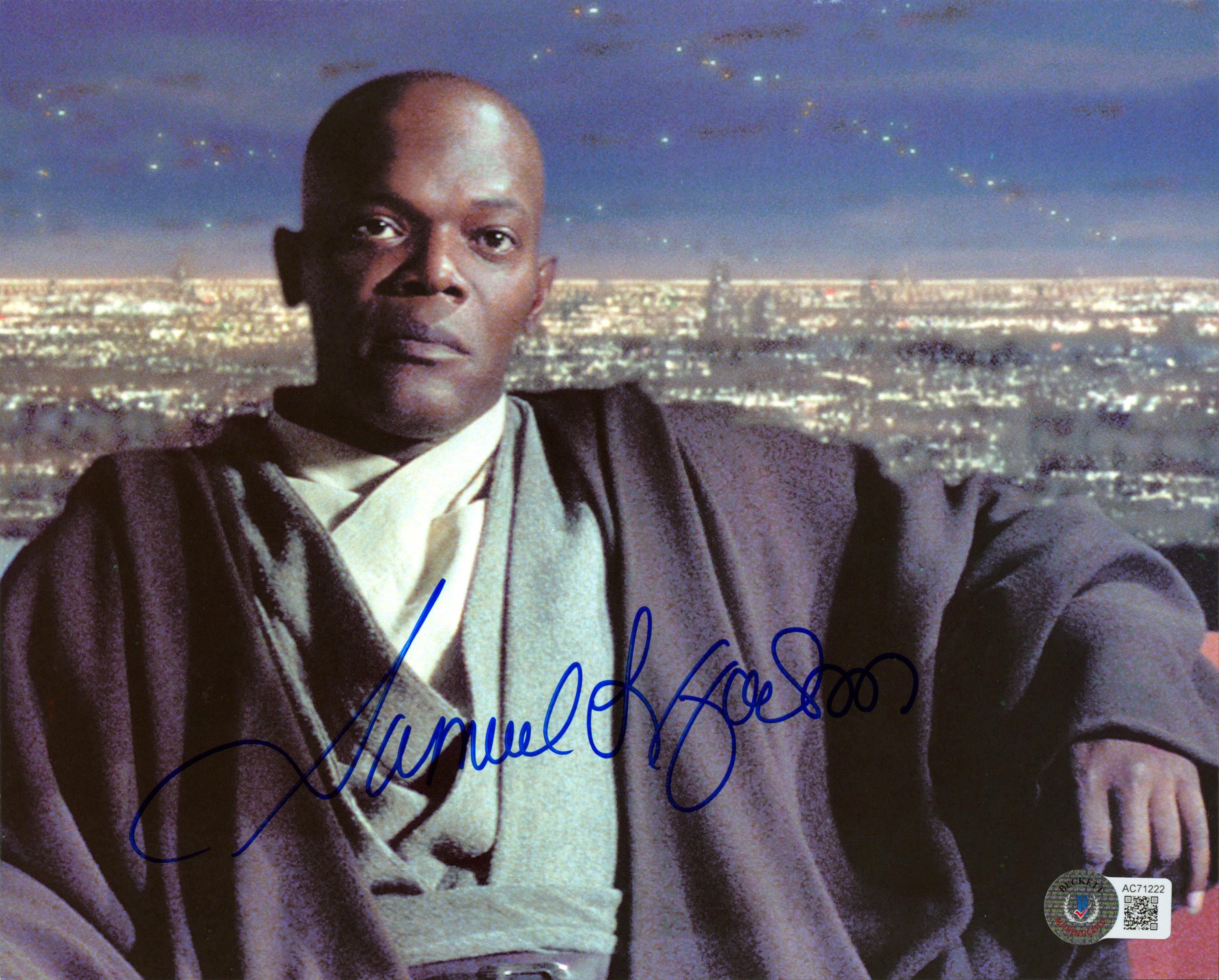Samuel L. Jackson Star Wars Authentic Signed 8x10 Framed Photo BAS #AC71222