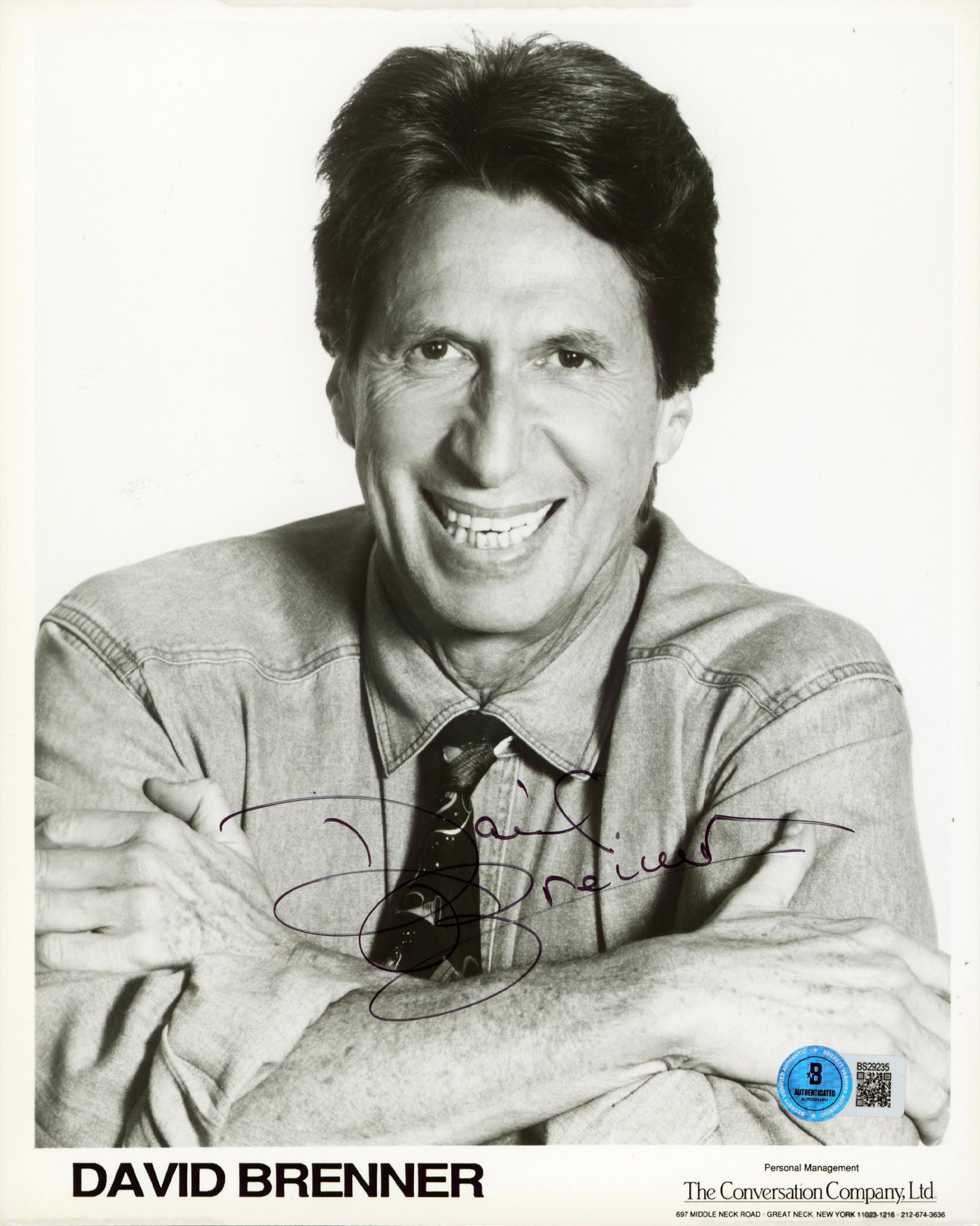 David Brenner Worth Winning Authentic Signed 8x10 Vertical Photo BAS #BS29235