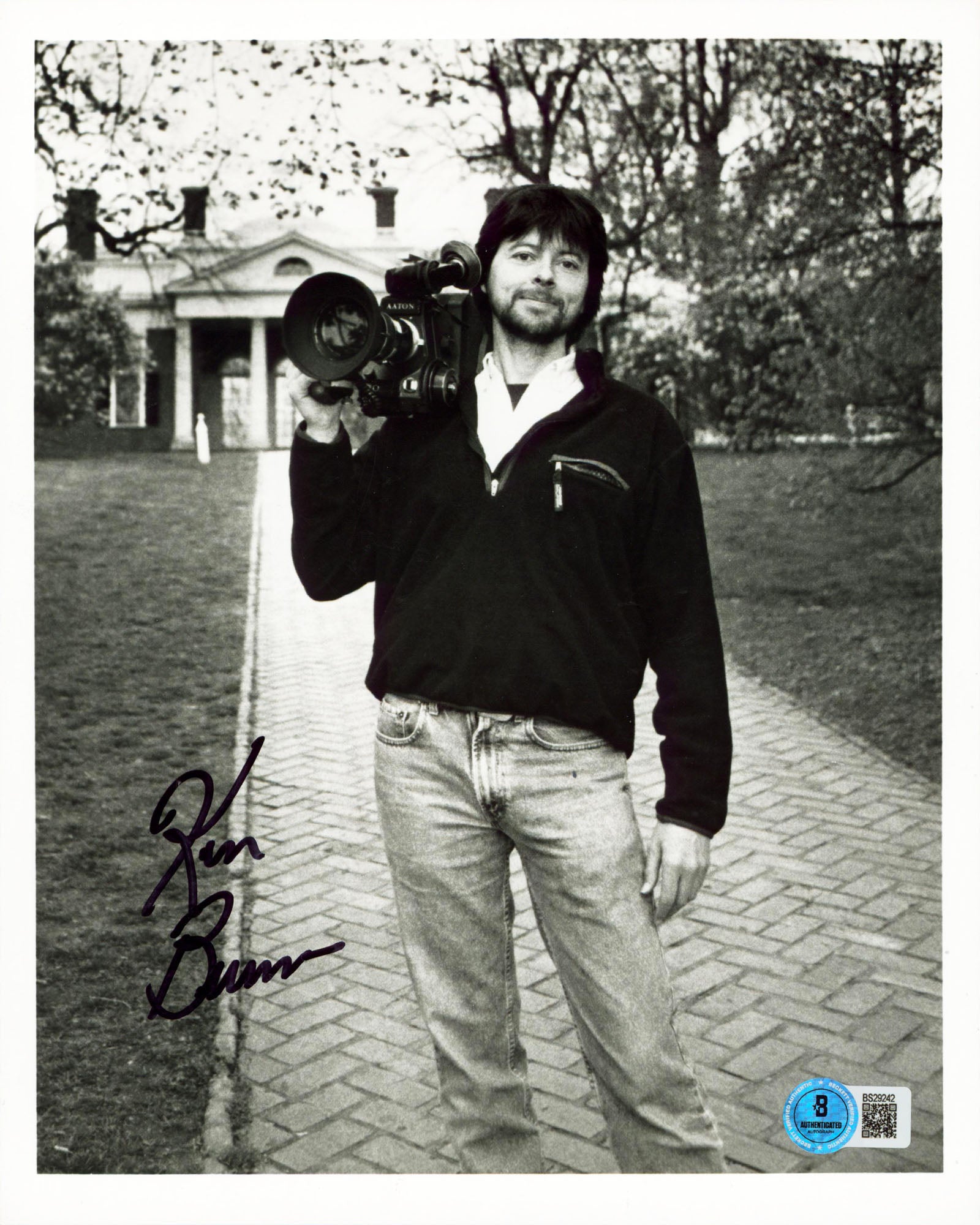 Ken Burns The Civil War Authentic Signed 8x10 Black & White Photo BAS #BS29242