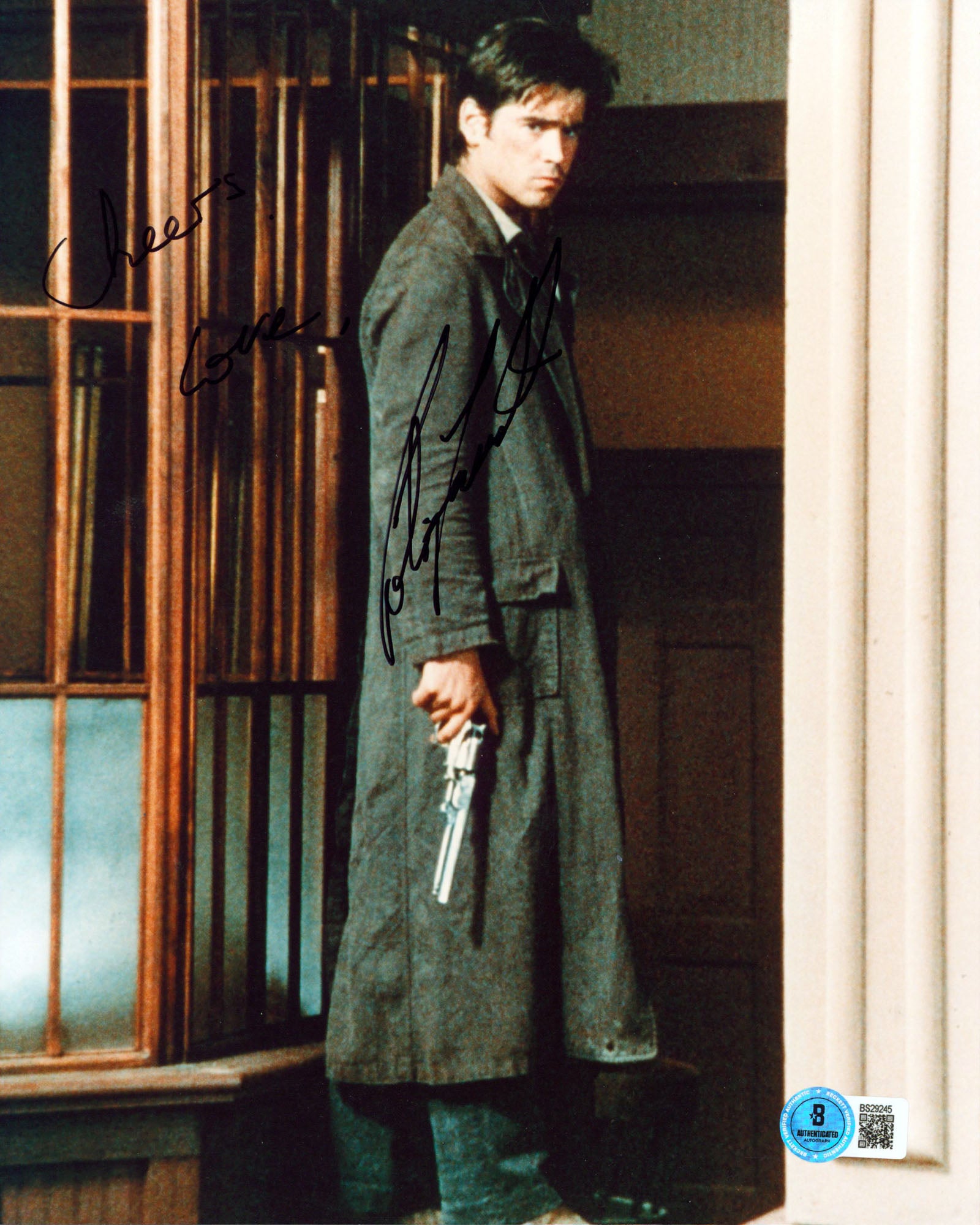 Colin Farrell American Outlaws "Cheers Love" Signed 8x10 Photo BAS #BS29245