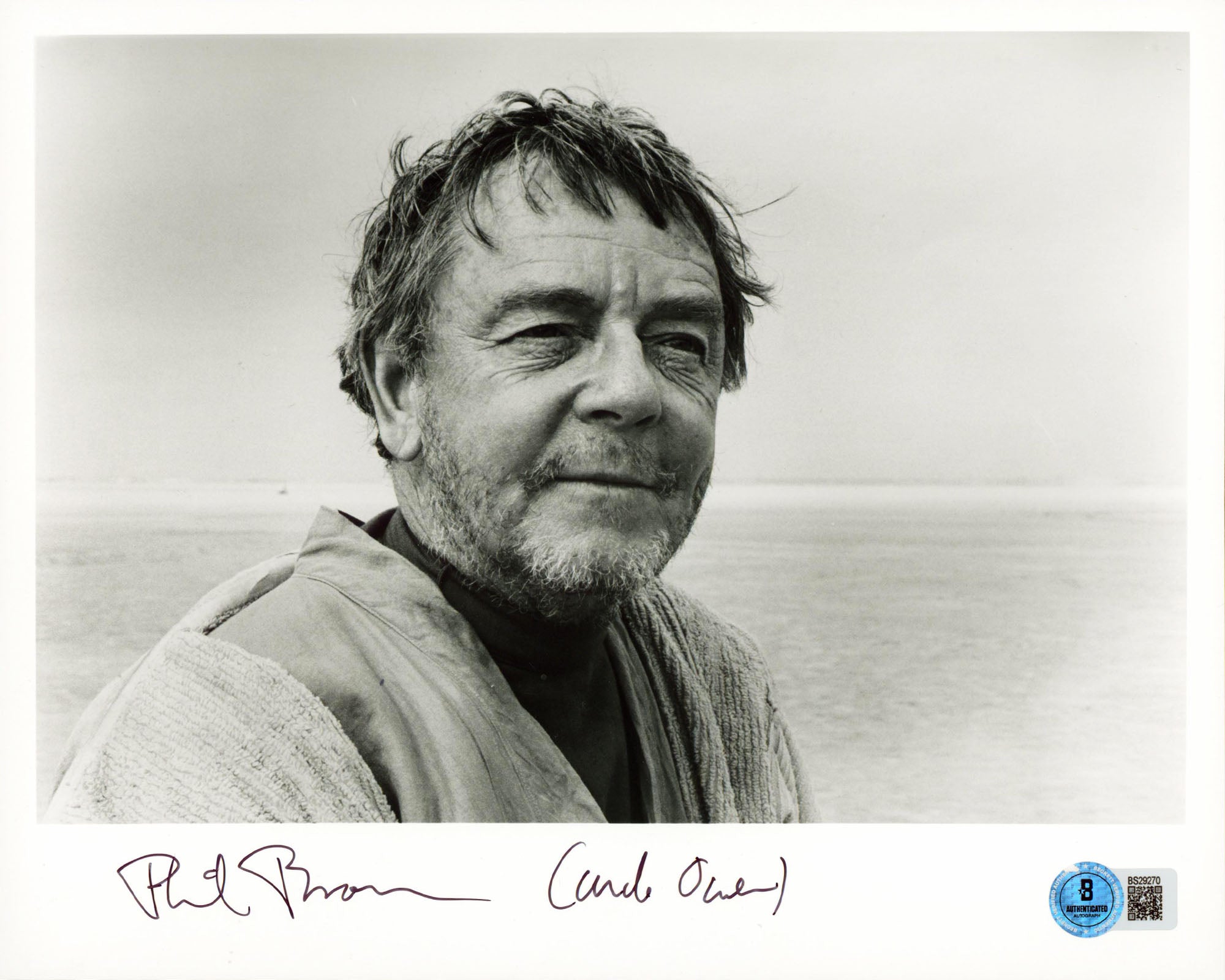 Phil Brown Star Wars "Uncle Owen" Authentic Signed 8x10 Photo BAS #BS29270