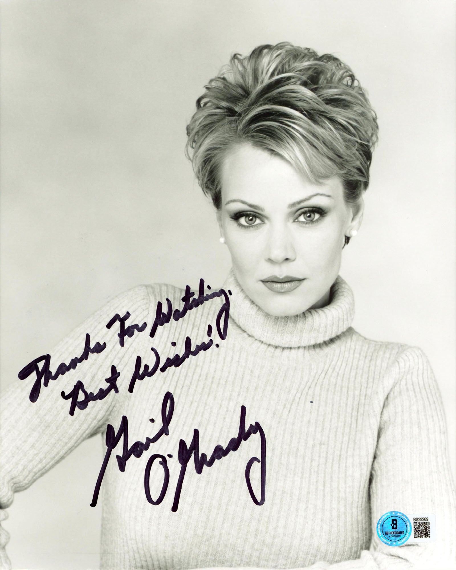 Gail O'Grady NYPD Blue "Thanks For Watching Best Wishes" Signed 8x10 Photo BAS