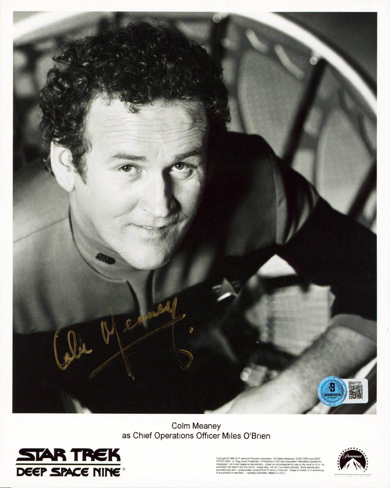 Colm Meaney Star Trek Deep Space Nine Authentic Signed 8x10 Photo BAS #BR41131