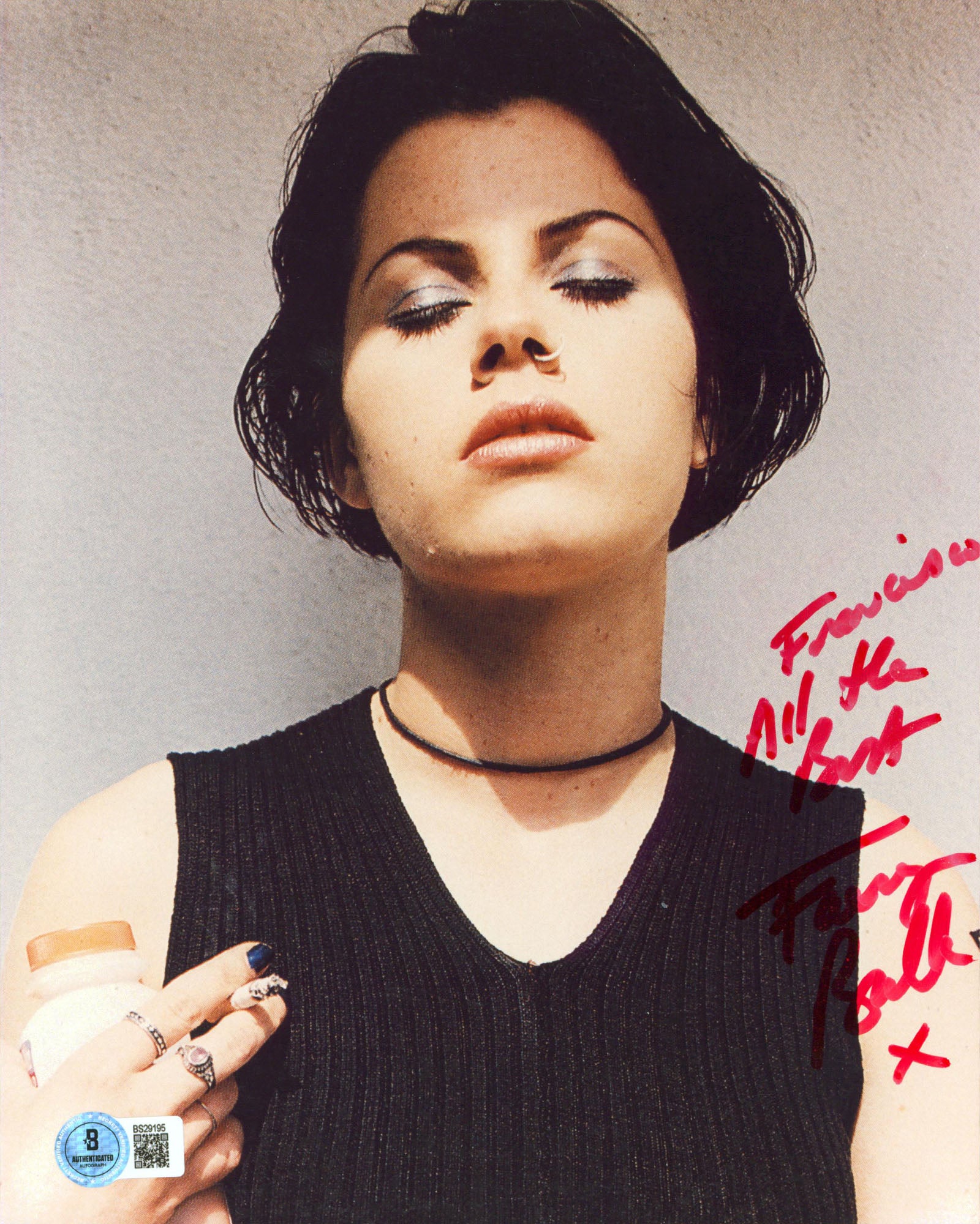 Fairuza Balk The Craft "Francisco All The Best" Signed 8x10 Photo BAS #BS29195