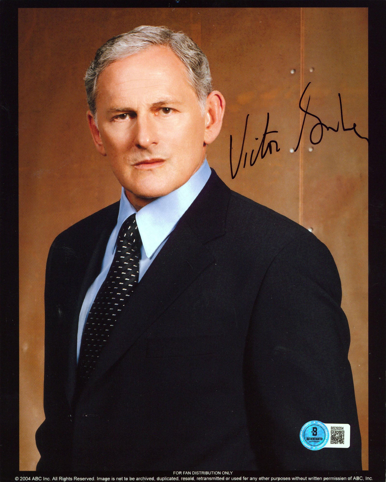Victor Garber Alias Authentic Signed 8x10 Vertical Photo BAS #BS29204