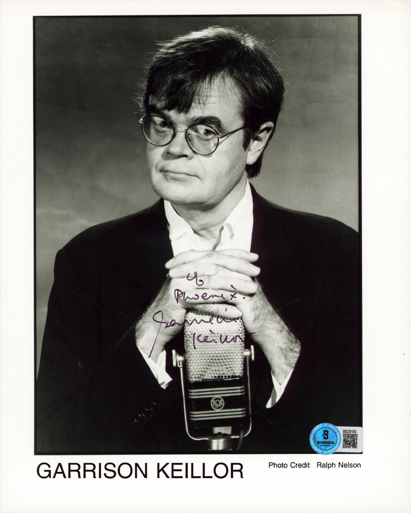 Garrison Keillor A Prairie Home Companion "Phoenix!" Signed 8x10 Photo BAS