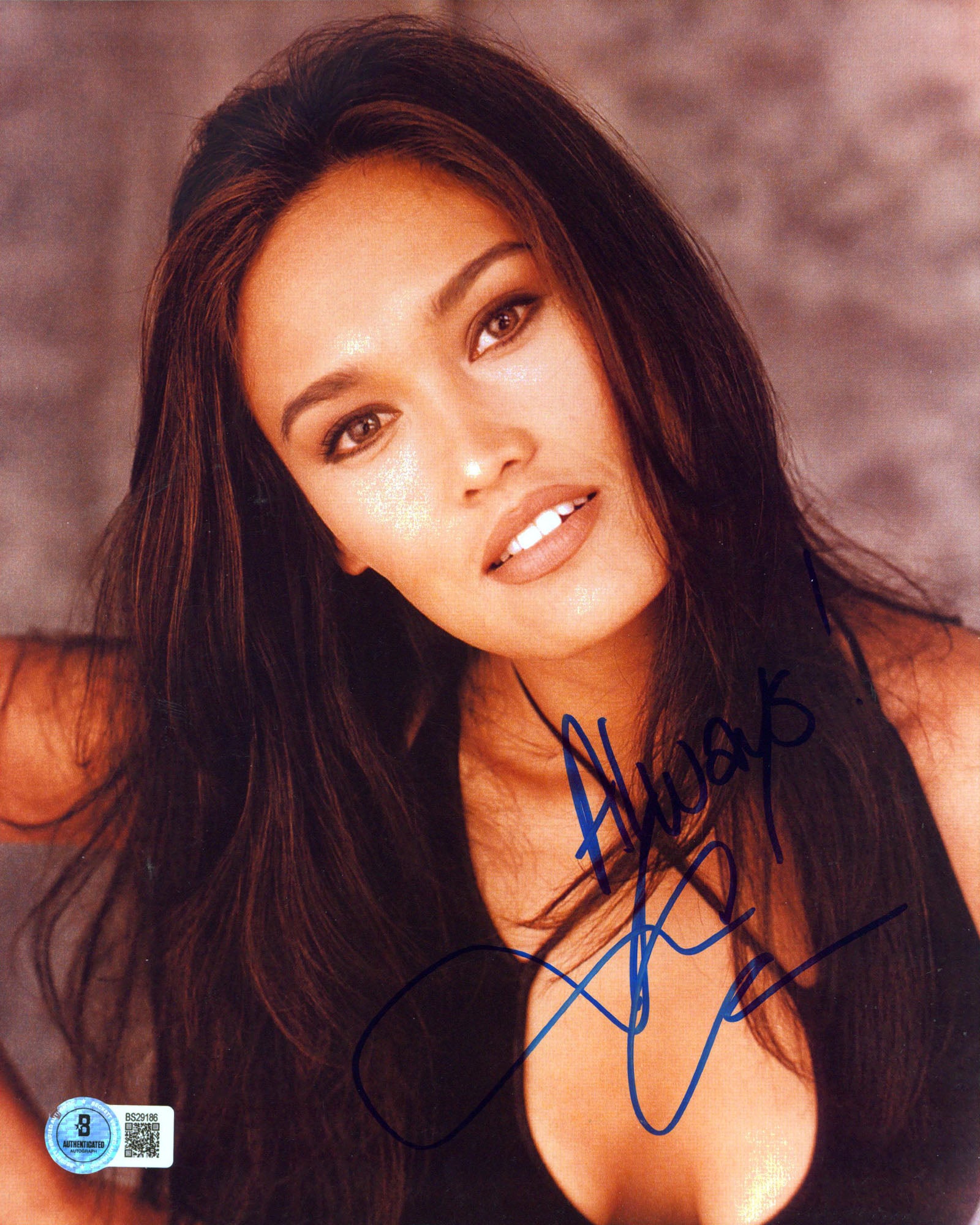 Tia Carrere Wayne's World "Always" Authentic Signed 8x10 Photo BAS #BS29186