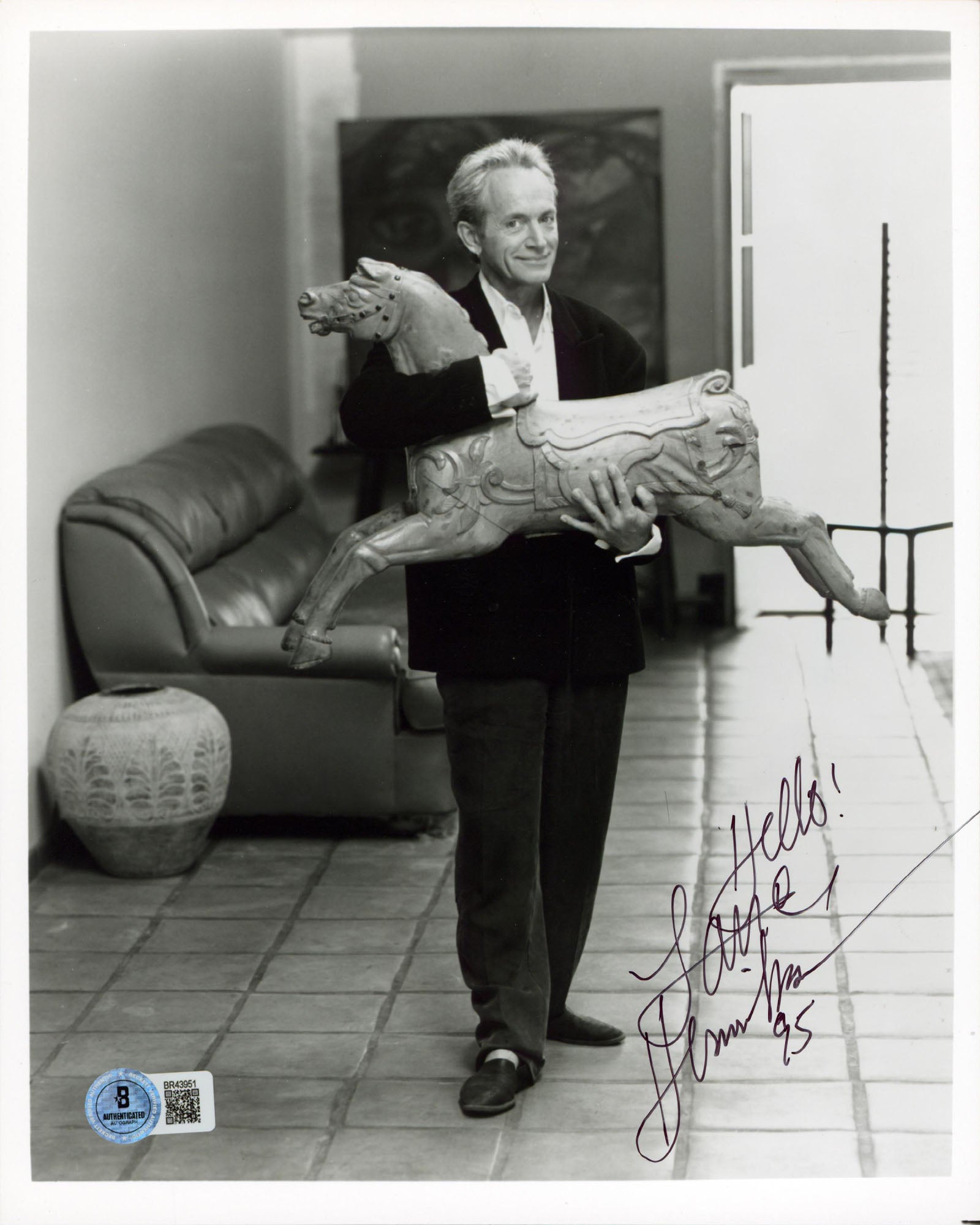 Lance Henriksen Alien "Hello!" Authentic Signed 8x10 Vertical Photo BAS #BR43951