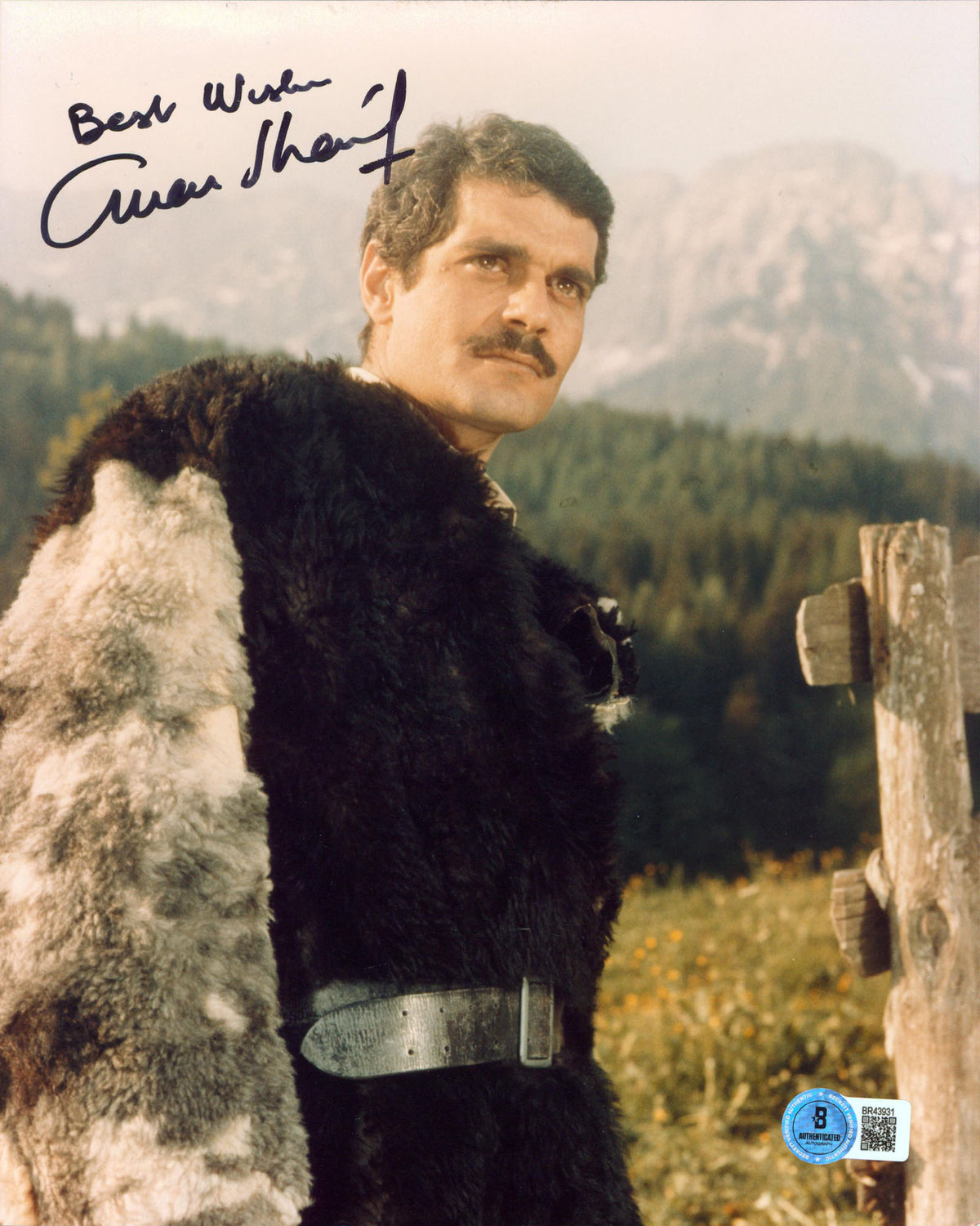 Omar Sharif Doctor Zhivago "Best Wishes" Authentic Signed 8x10 Photo BAS#BR43931