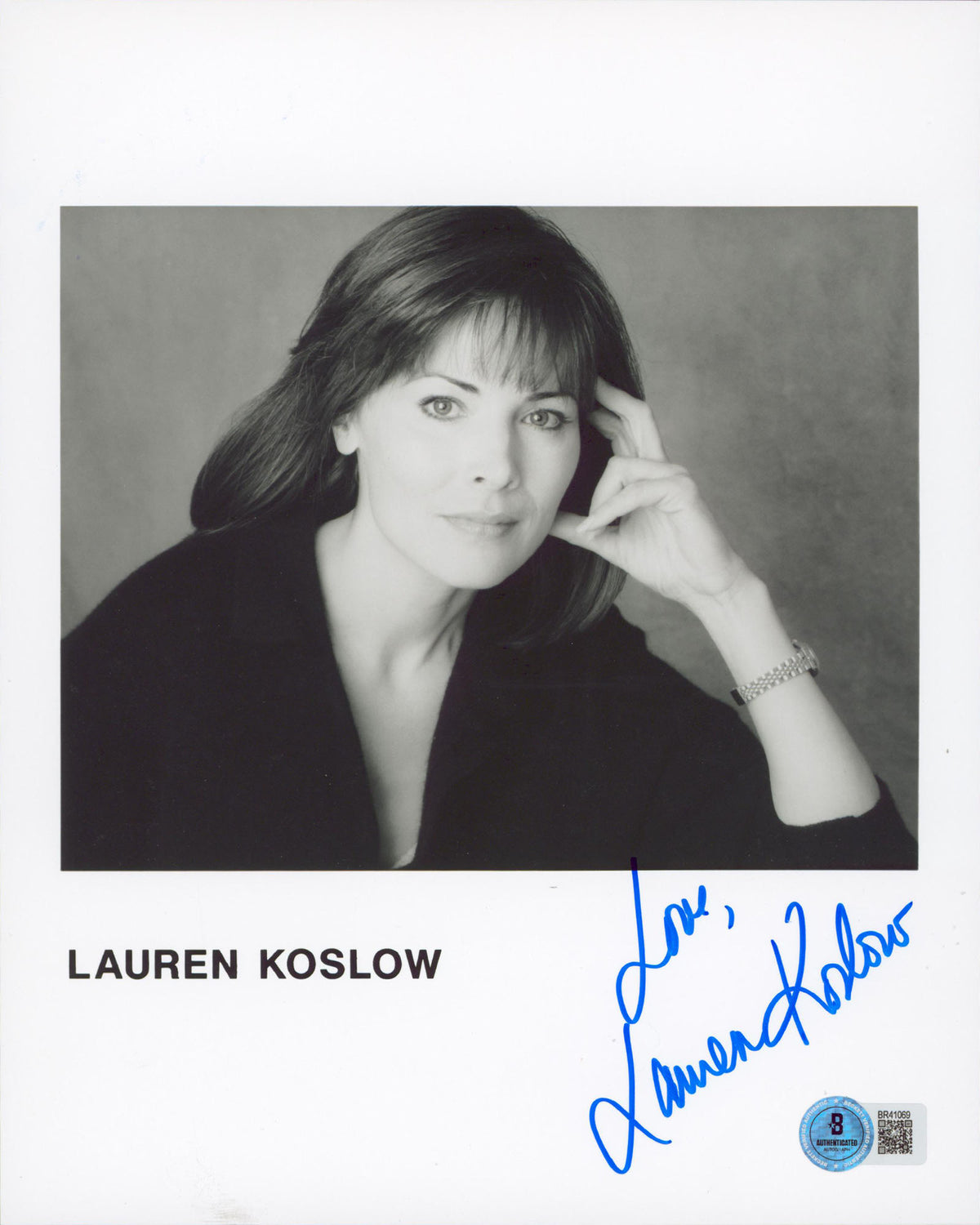 Lauren Koslow Days of Our Lives "Love" Authentic Signed 8x10 Photo BAS #BS41069
