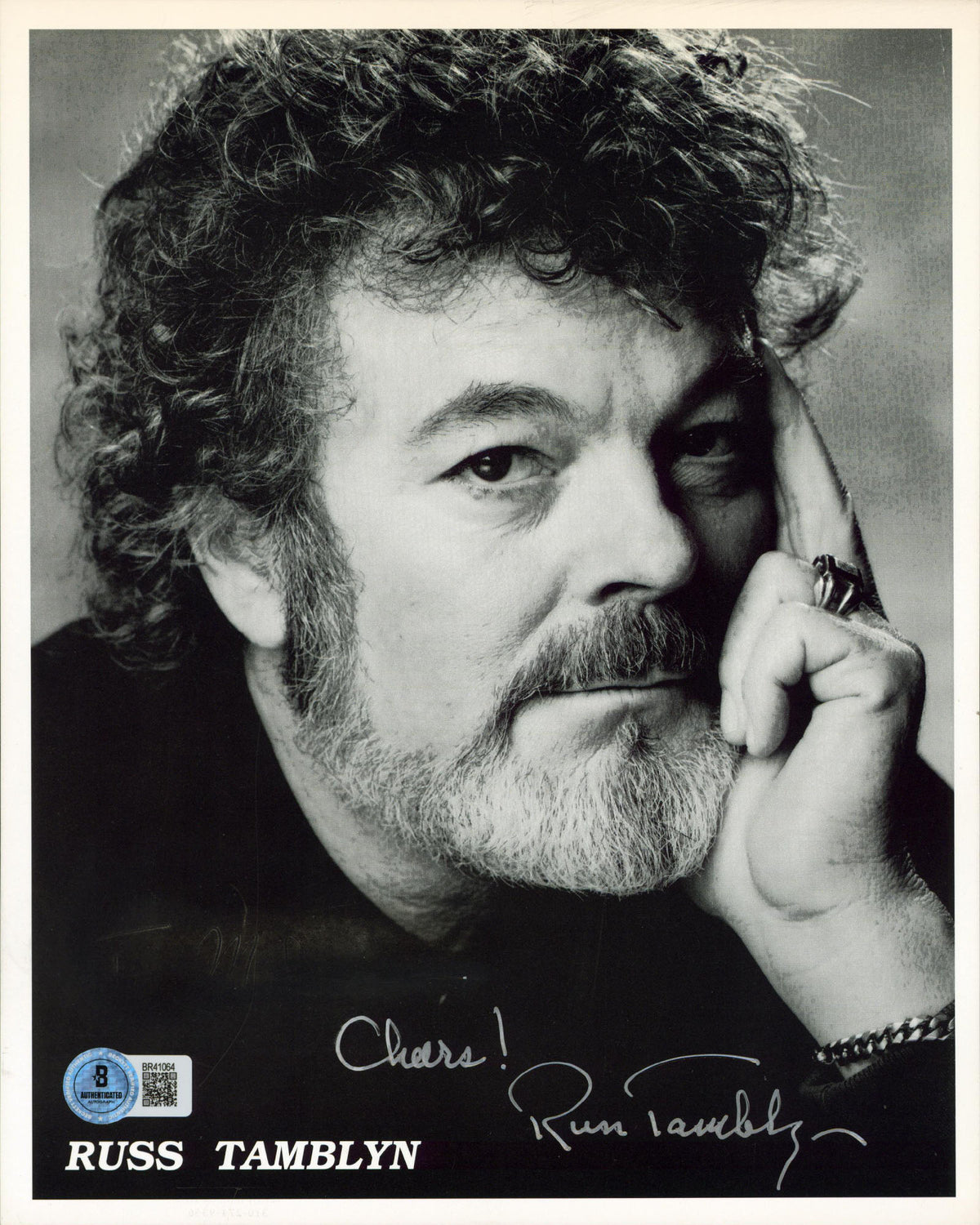 Russ Tamblyn Twin Peaks "Cheers!" Authentic Signed 8x10 Photo BAS #BR41064