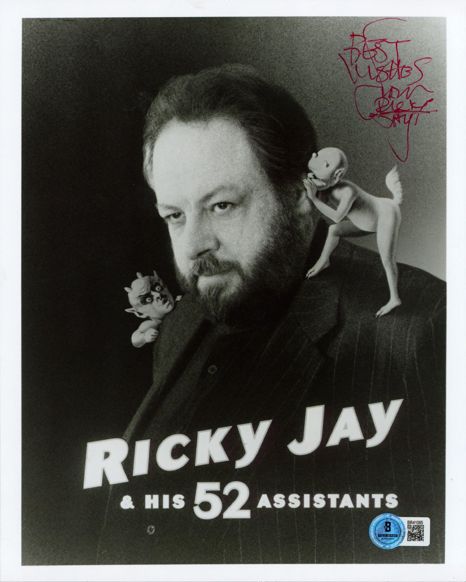 Ricky Jay "Best Wishes" Authentic Signed 8x10 Vertical Photo BAS #BR41085