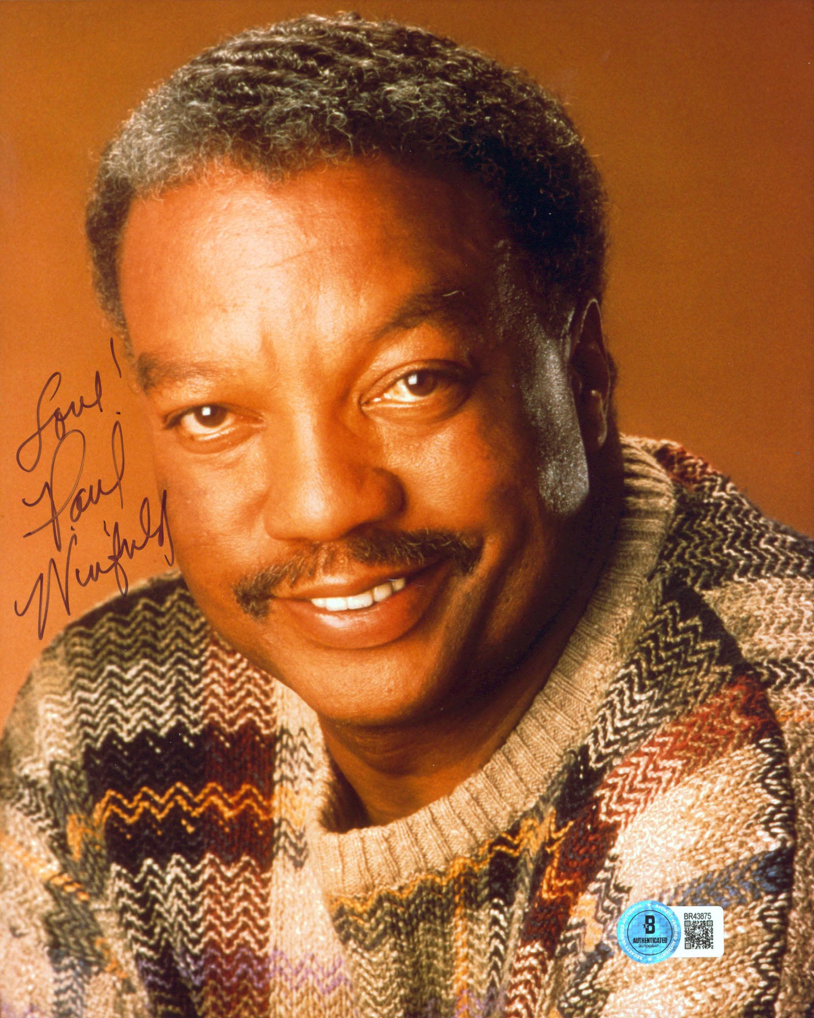 Paul Winfield 9 to 5 "Love!" Authentic Signed 8x10 Vertical Photo BAS #BR43875