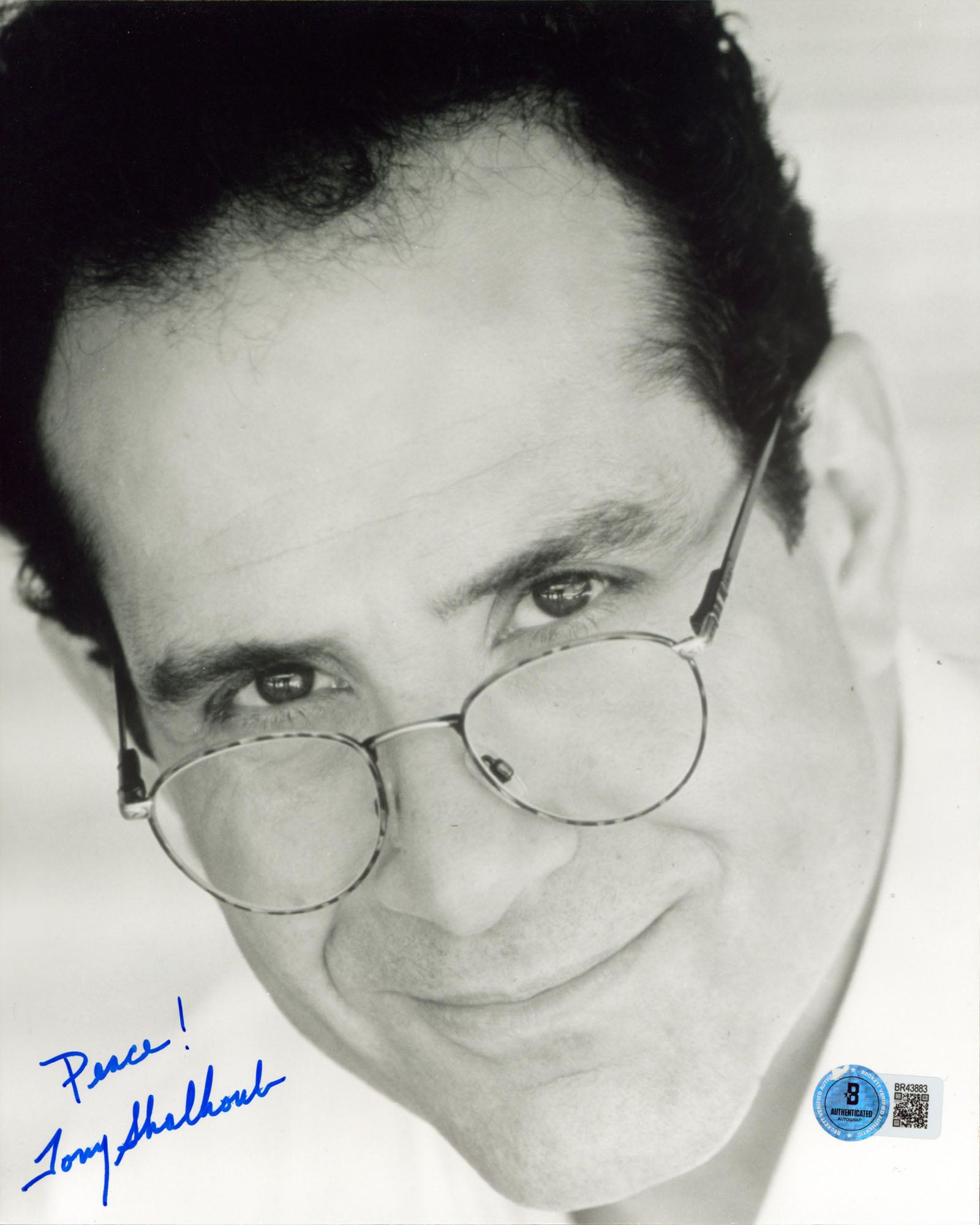 Tony Shalhoub Monk "Peace!" Authentic Signed 8x10 Vertical Photo BAS #BR43883
