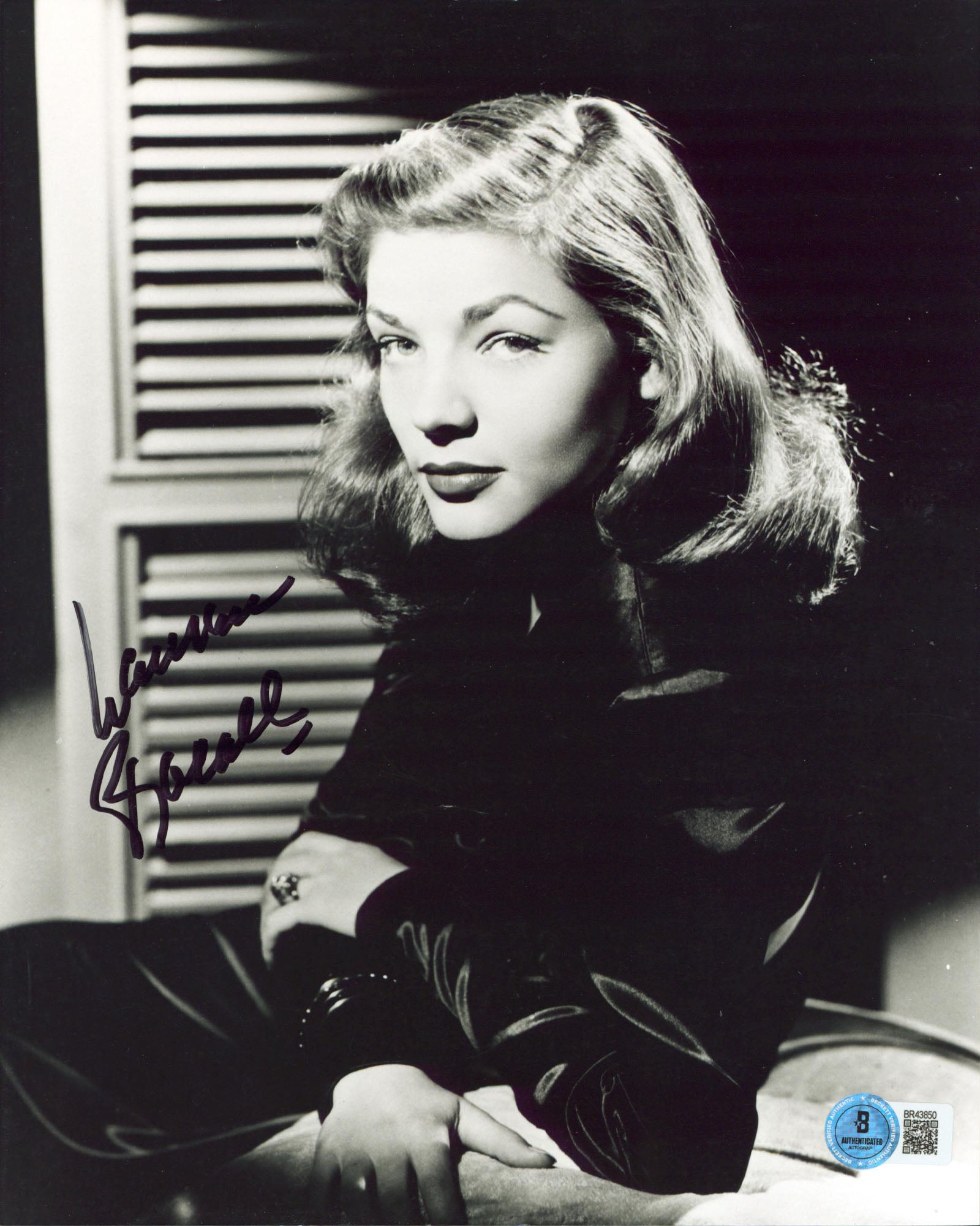 Lauren Bacall The Big Sleep Authentic Signed 8x10 Vertical Photo BAS #BR43850