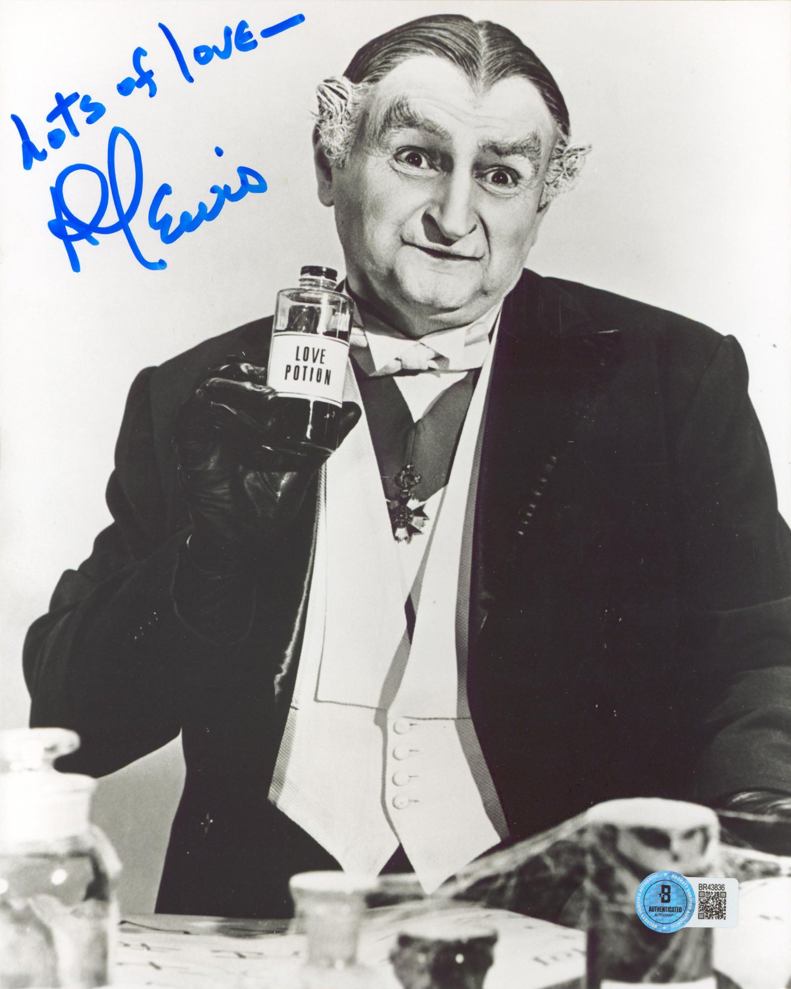 Al Lewis The Munsters "Lots Of Love" Authentic Signed 8x10 Photo BAS #BR43836